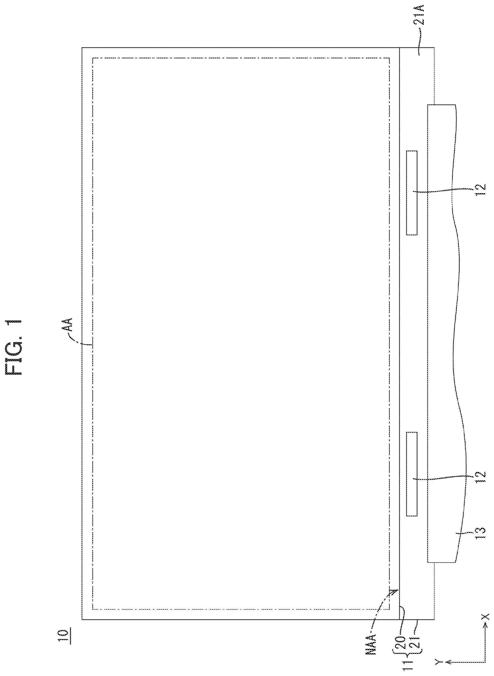 Patent US12105392 — Display device — Figure 1