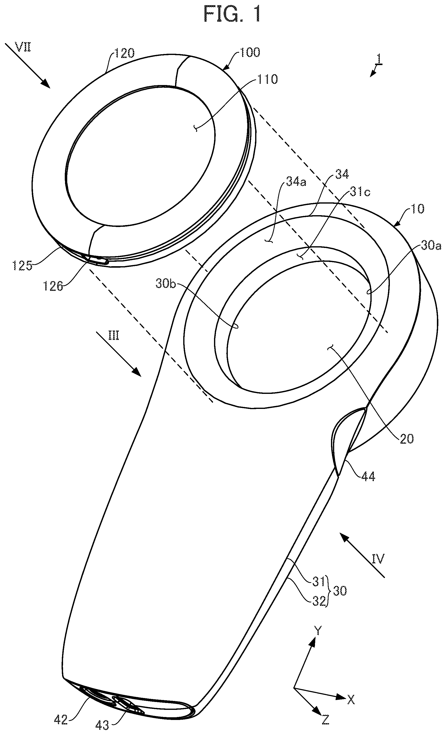 Patent US12105405 — Conversion lens attachment structure, and inspection device — Figure 1