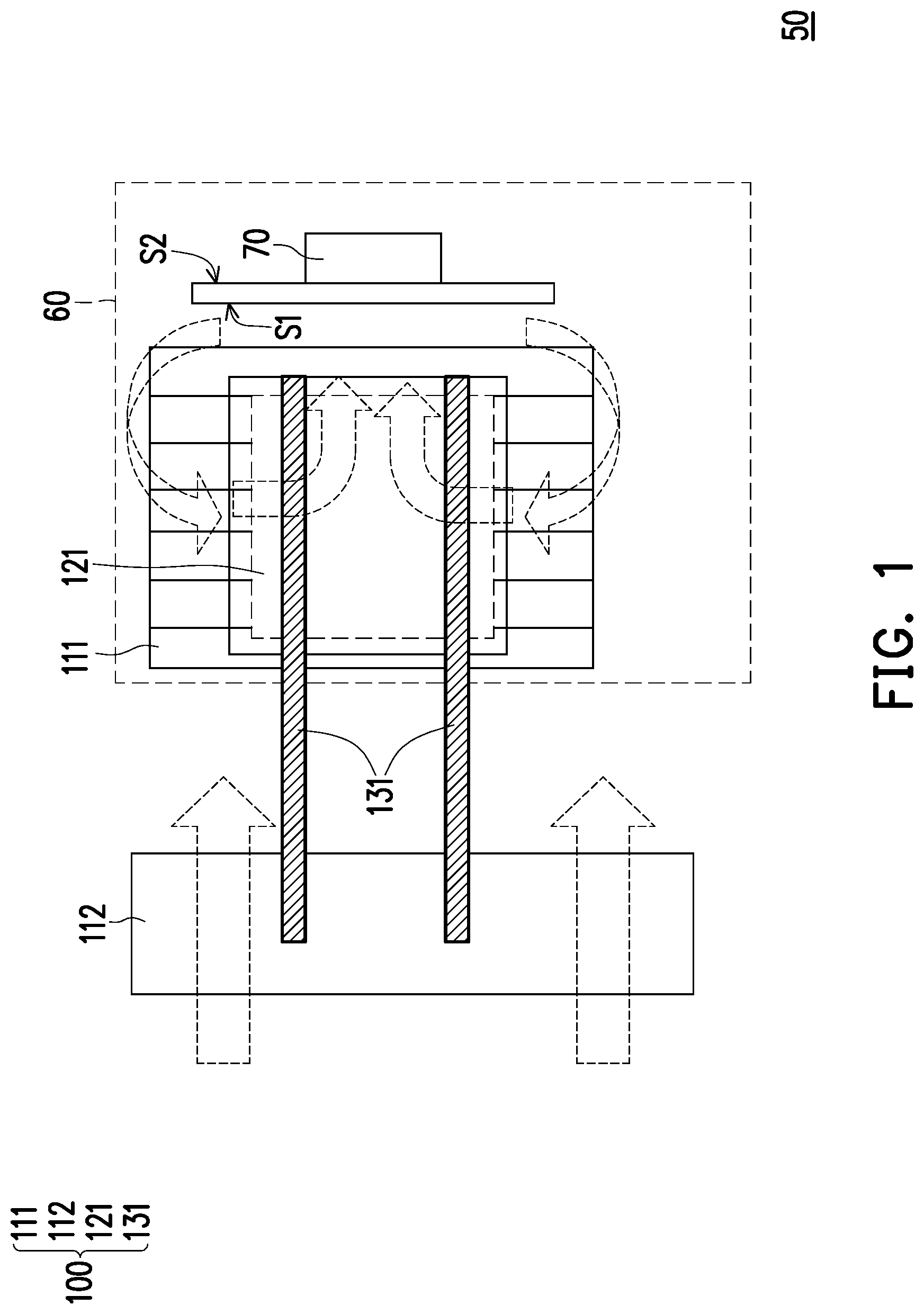 Patent US12105406 — Heat dissipation module and projection device — Figure 1