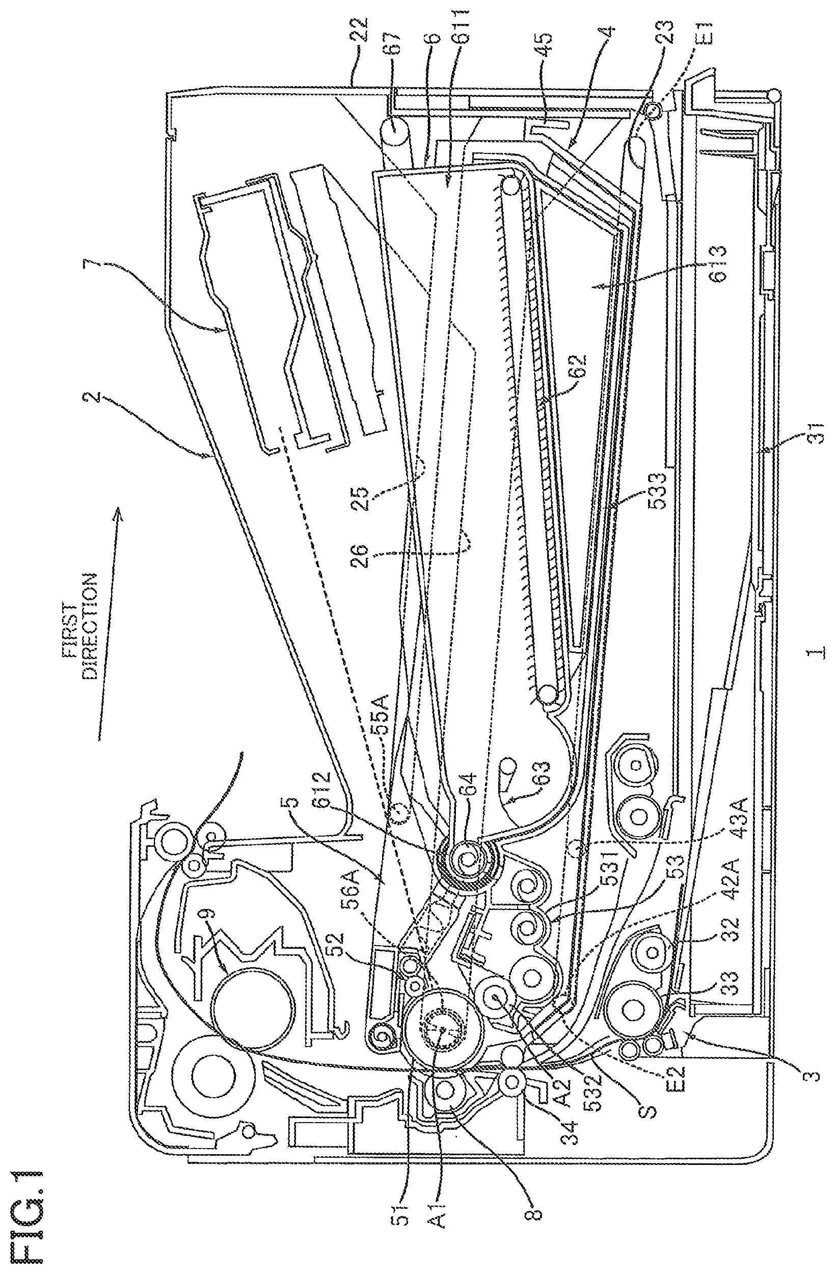 Patent US12105456 — Image forming device having drawer — Figure 1