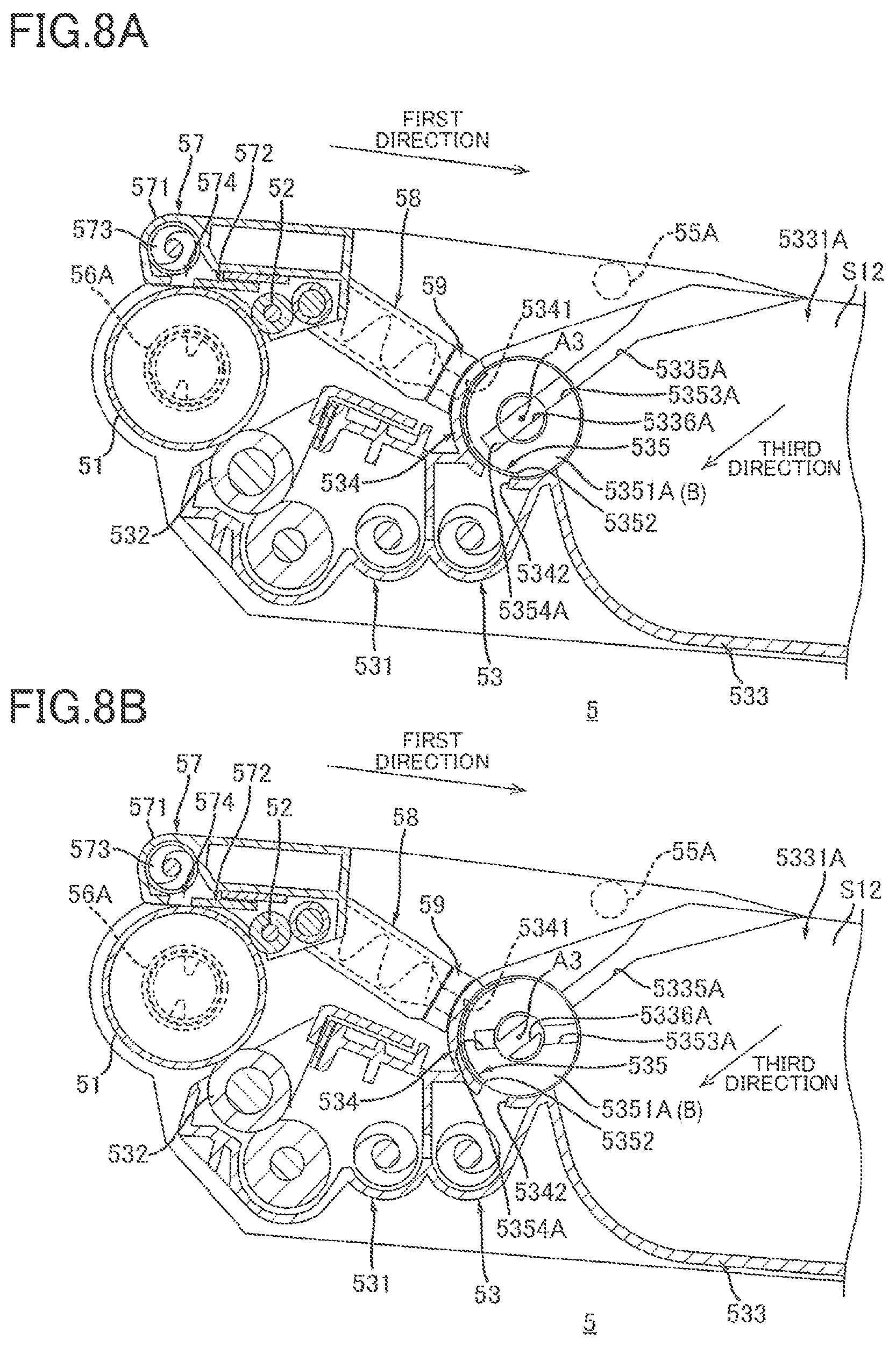 Patent US12105456 Figure 8 – Image forming device having drawer