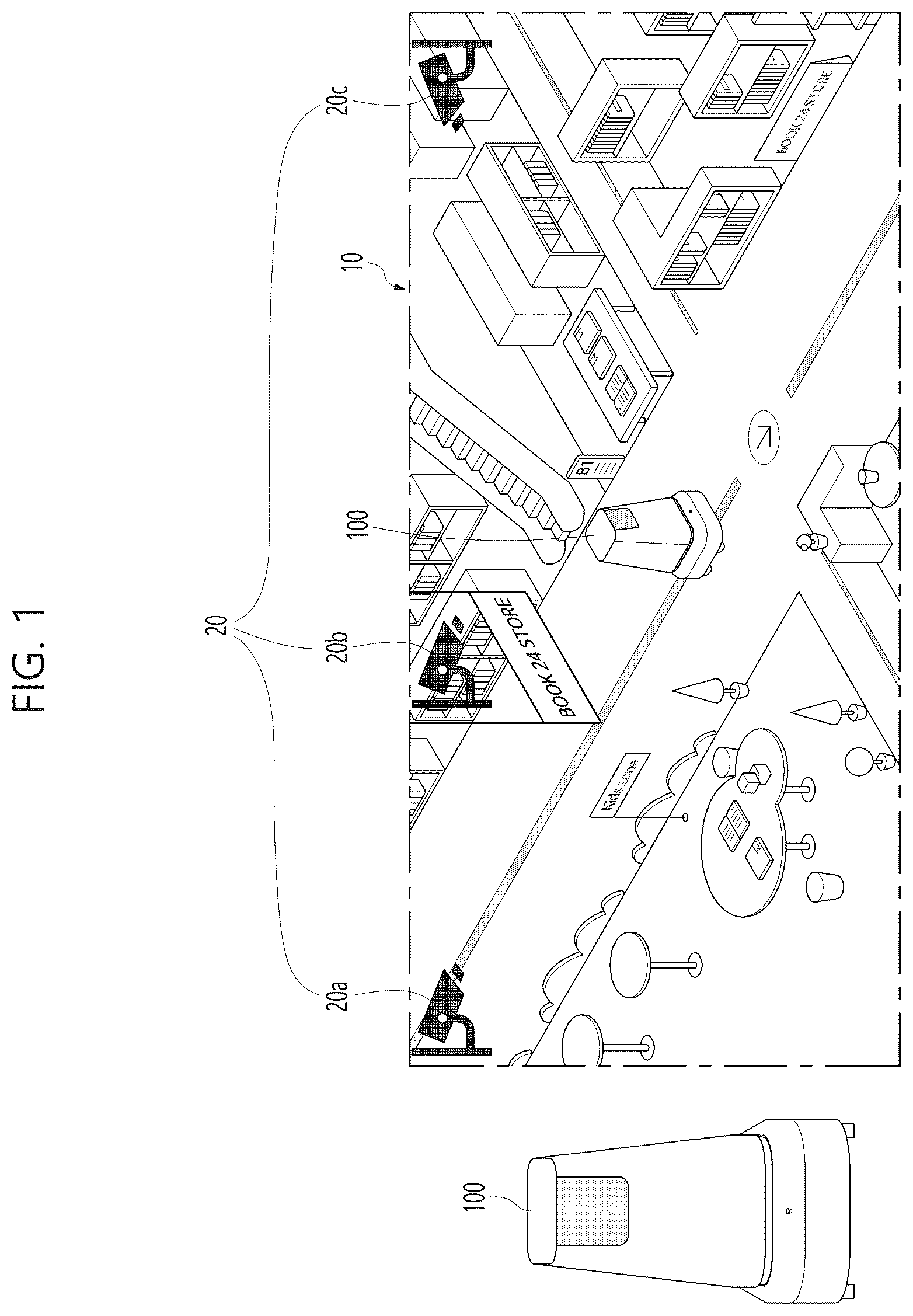 Patent US12105508 — Control method and system for robot — Figure 1