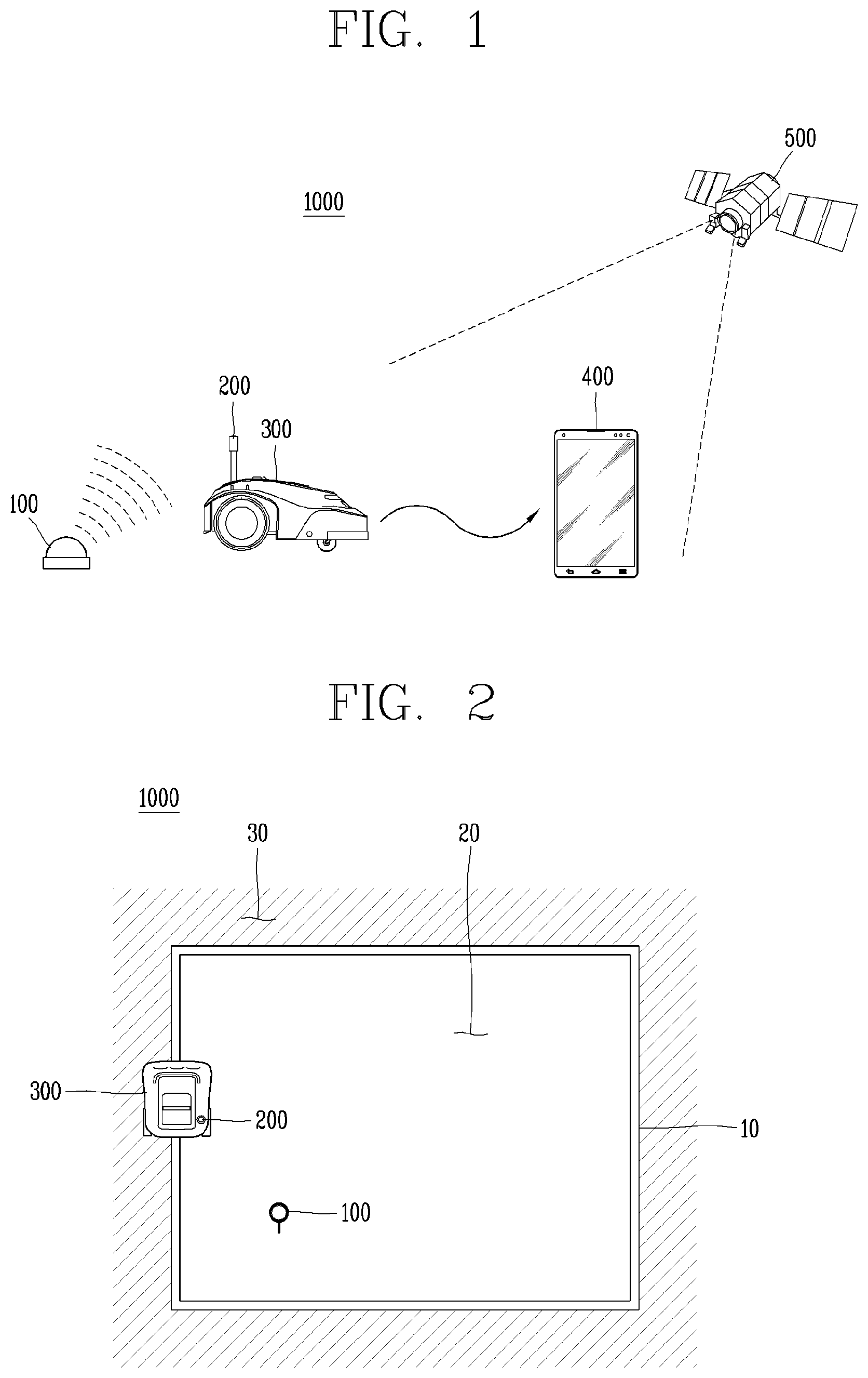 Patent US12105521 — Mobile robot system, and method for generating boundary information of mobile robot system — Figure 1