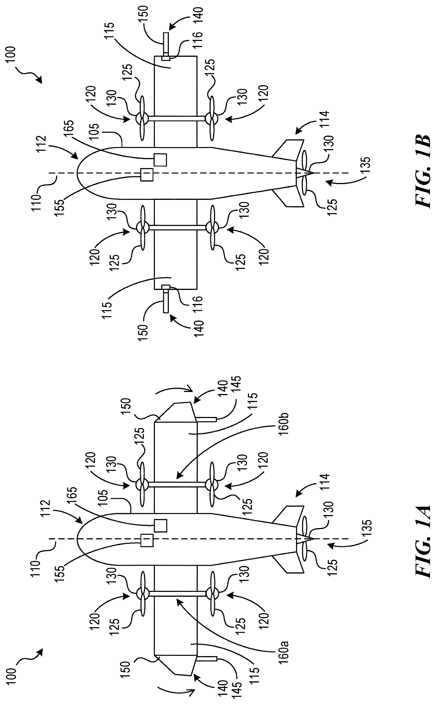Patent US12105528 — Walking VTOL drone and related systems and methods — Figure 1