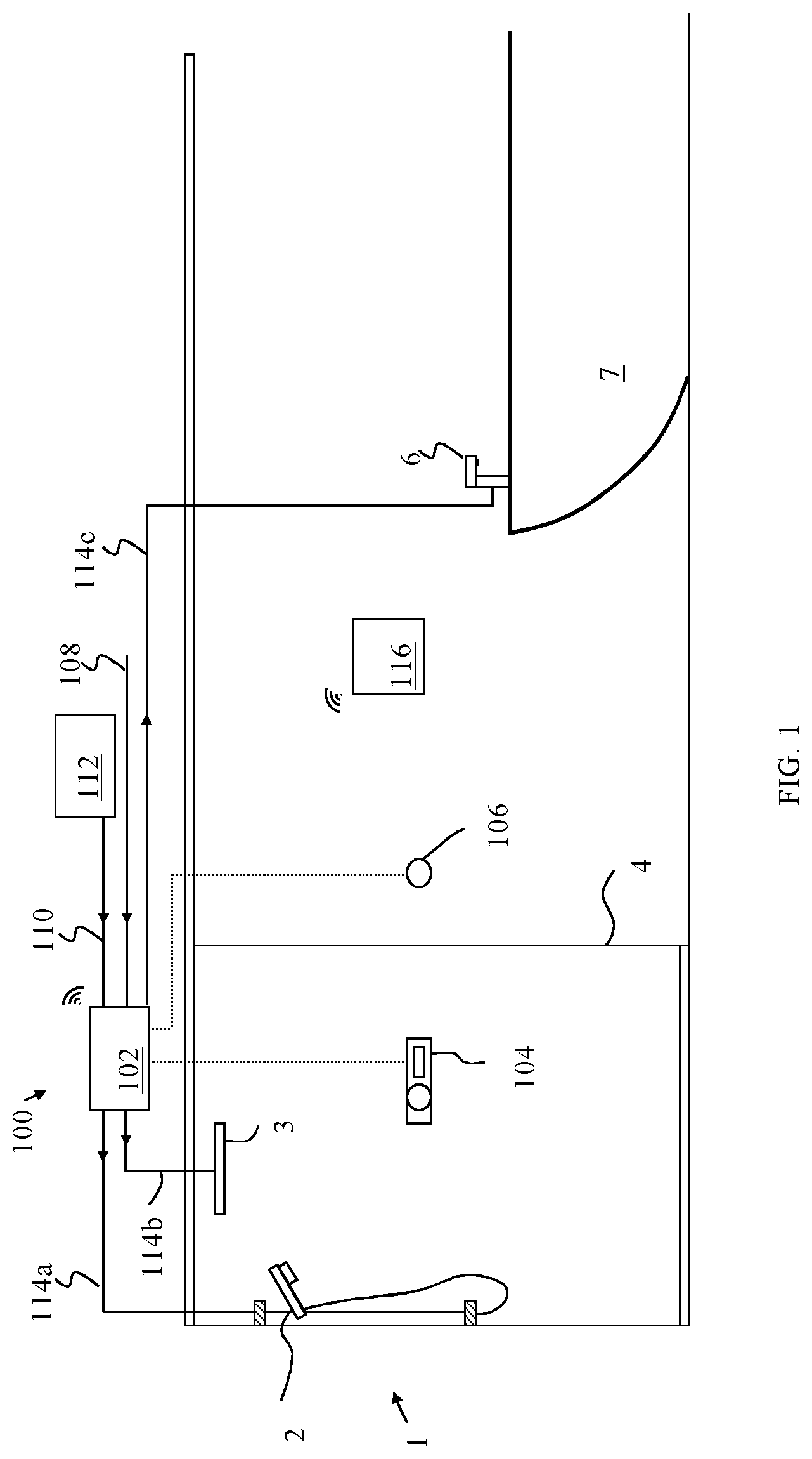 Patent US12105539 — Control system for one or more ablutionary devices — Figure 1
