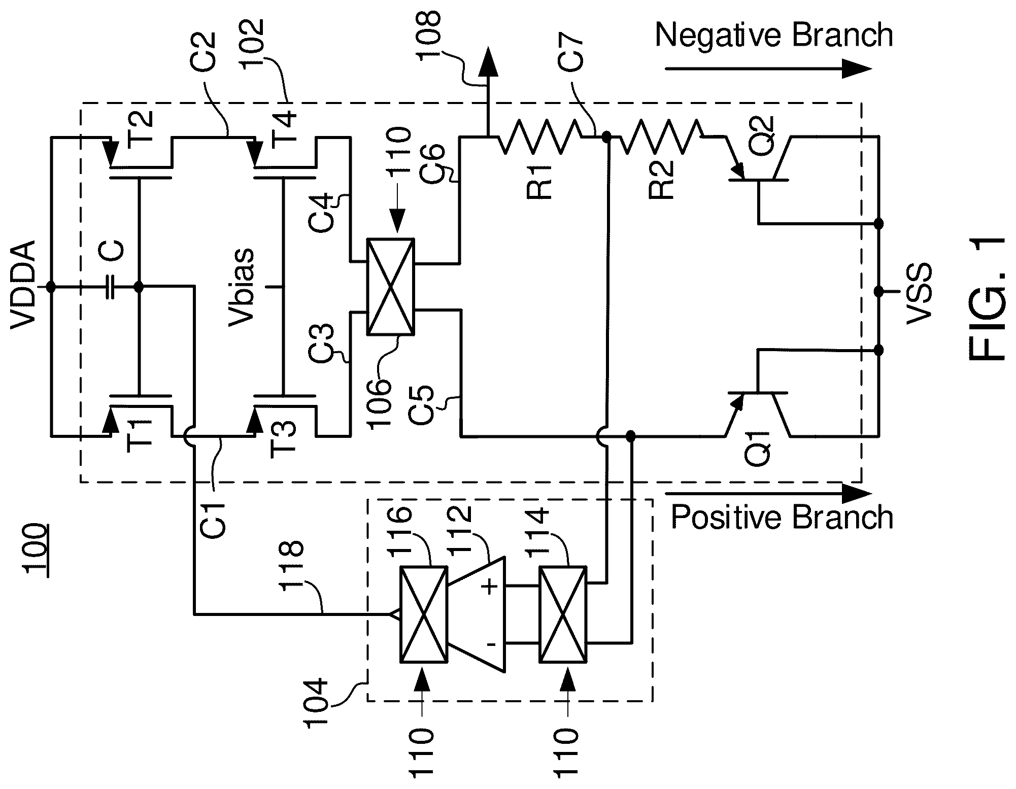Patent US12105549 — Voltage reference with chopper circuit — Figure 1