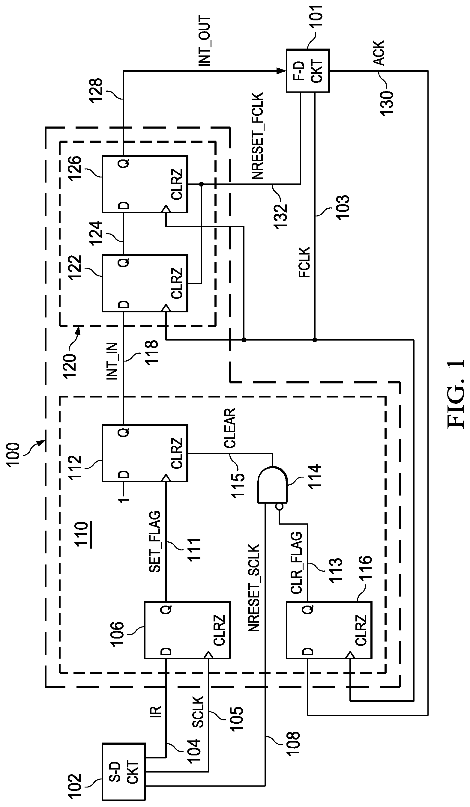 Patent US12105550 Figure 1 – Interrupt handling method and apparatus for slow peripherals