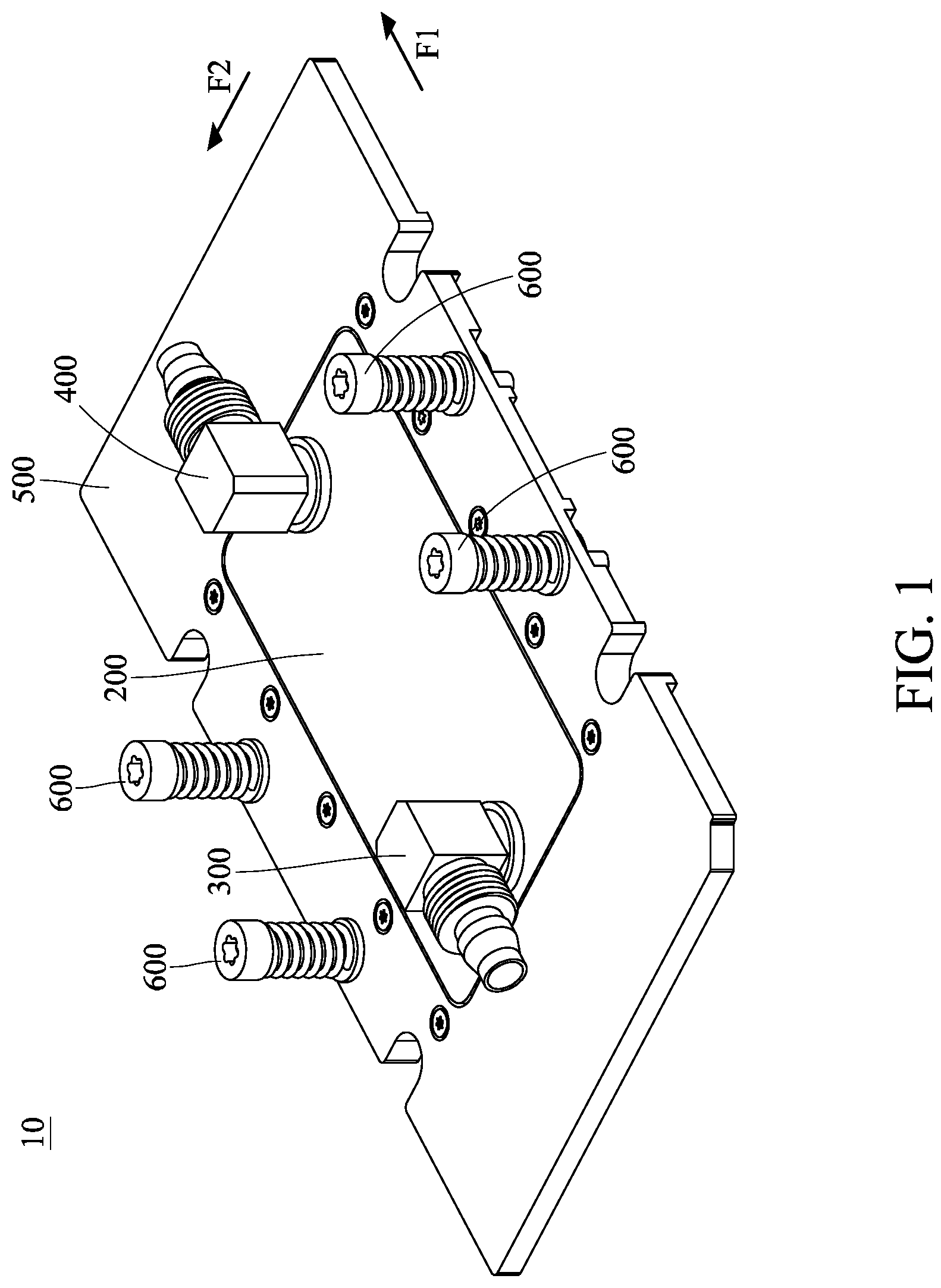 Patent US12105567 — Liquid cooling assembly — Figure 1