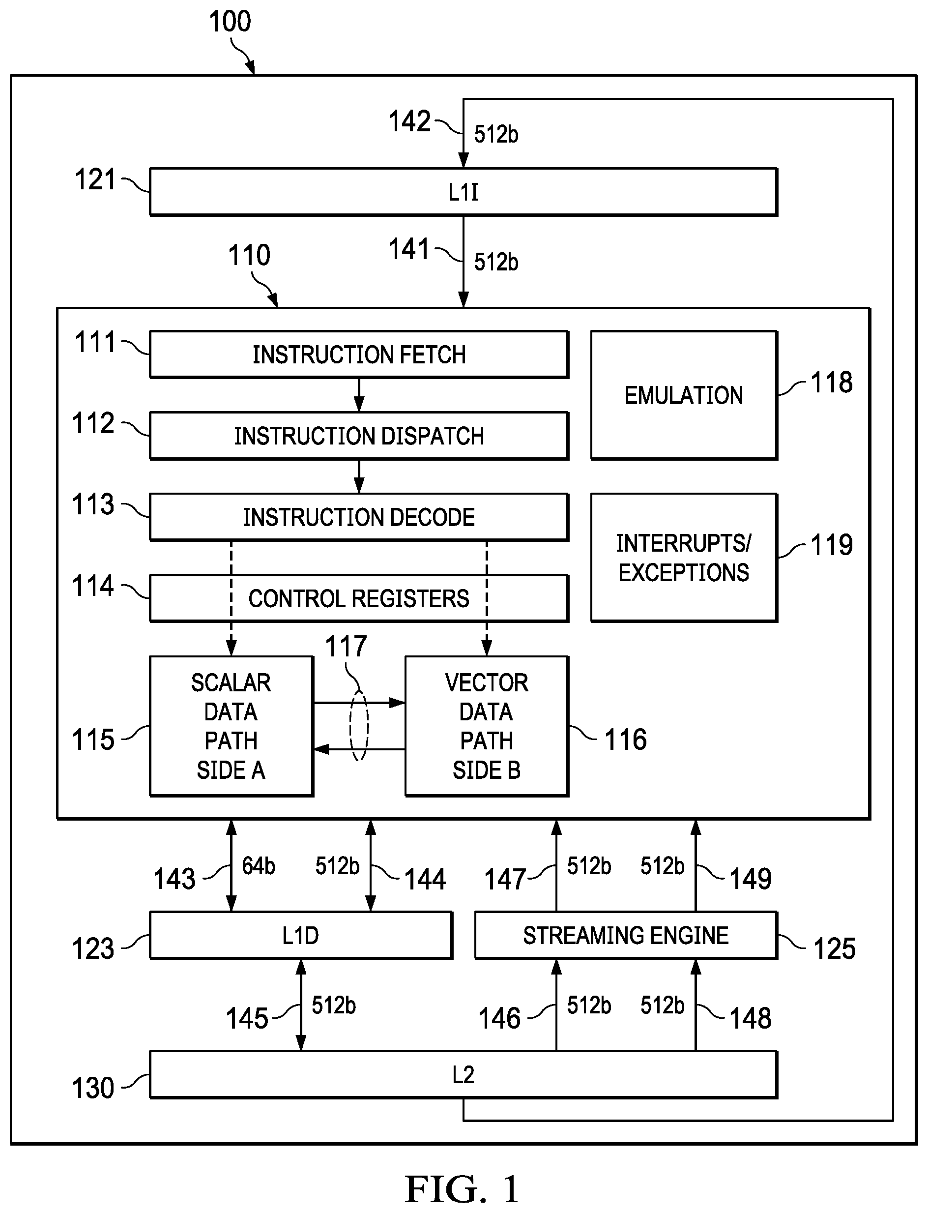 Patent US12105635 Figure 1 – Method and apparatus for vector permutation