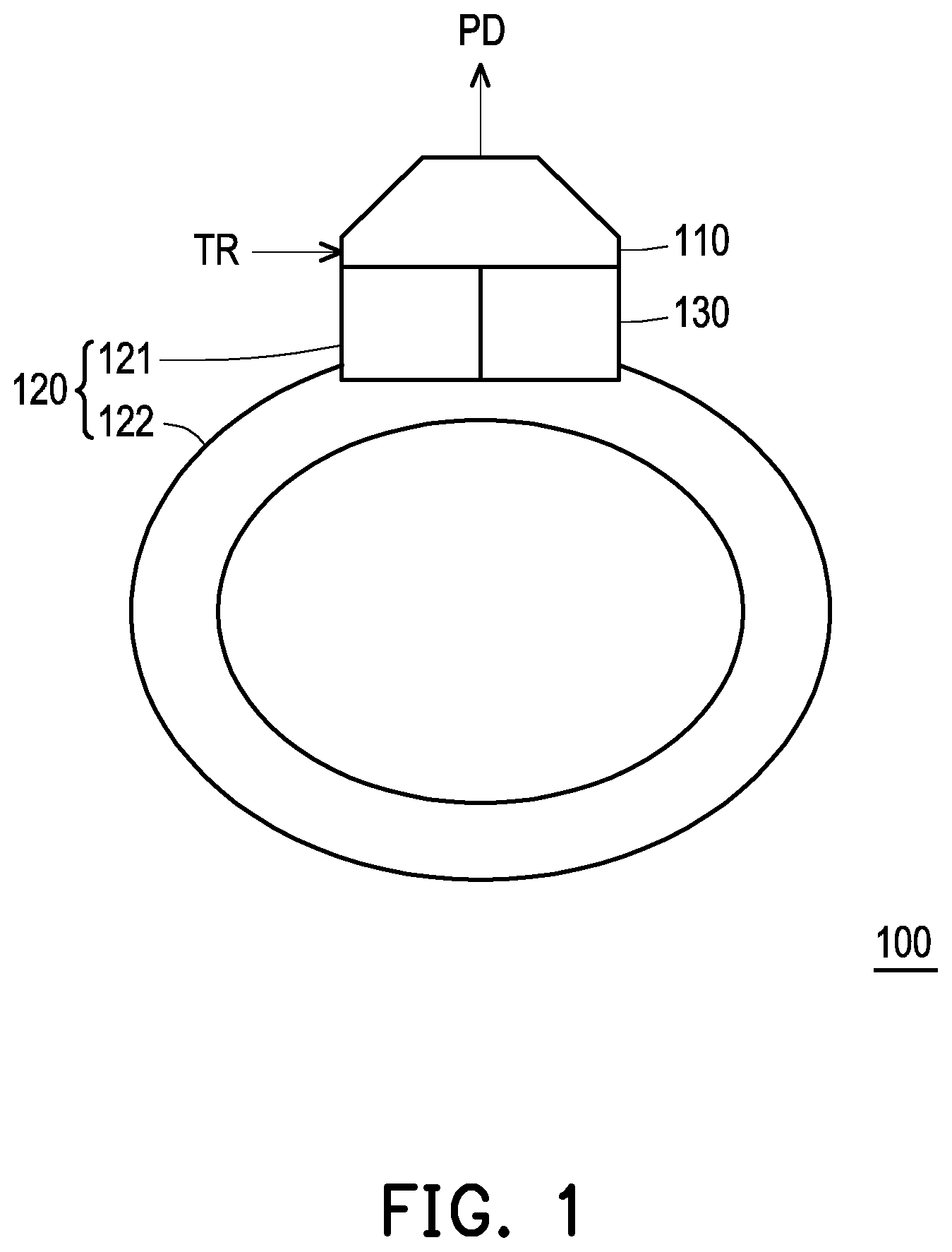 Patent US12105878 Figure 1 – Stress feedback device and virtual image display system