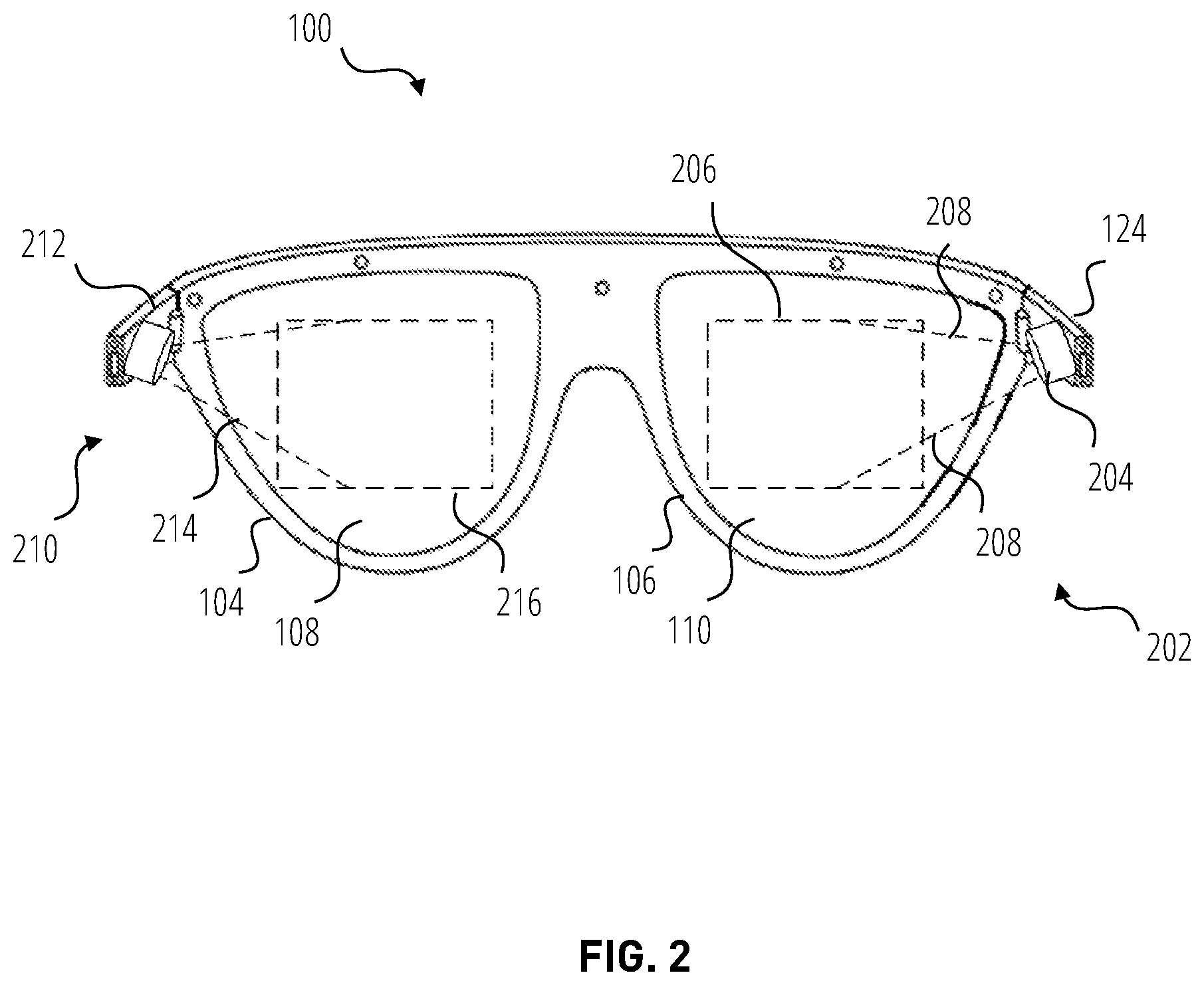Patent US12105891 Figure 2 – Steerable camera for AR hand tracking