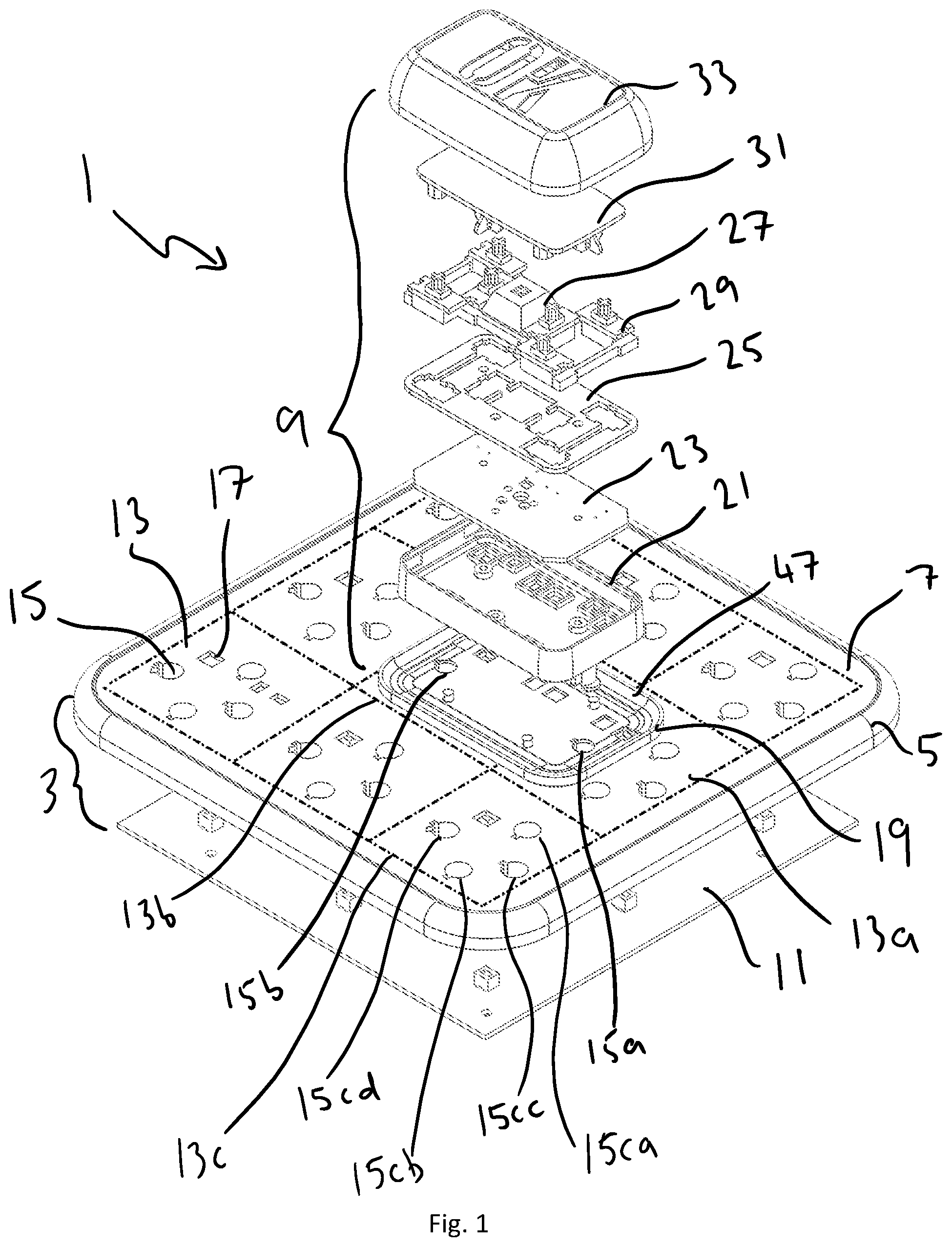 Patent US12105893 — Reconfigurable keyboard — Figure 1