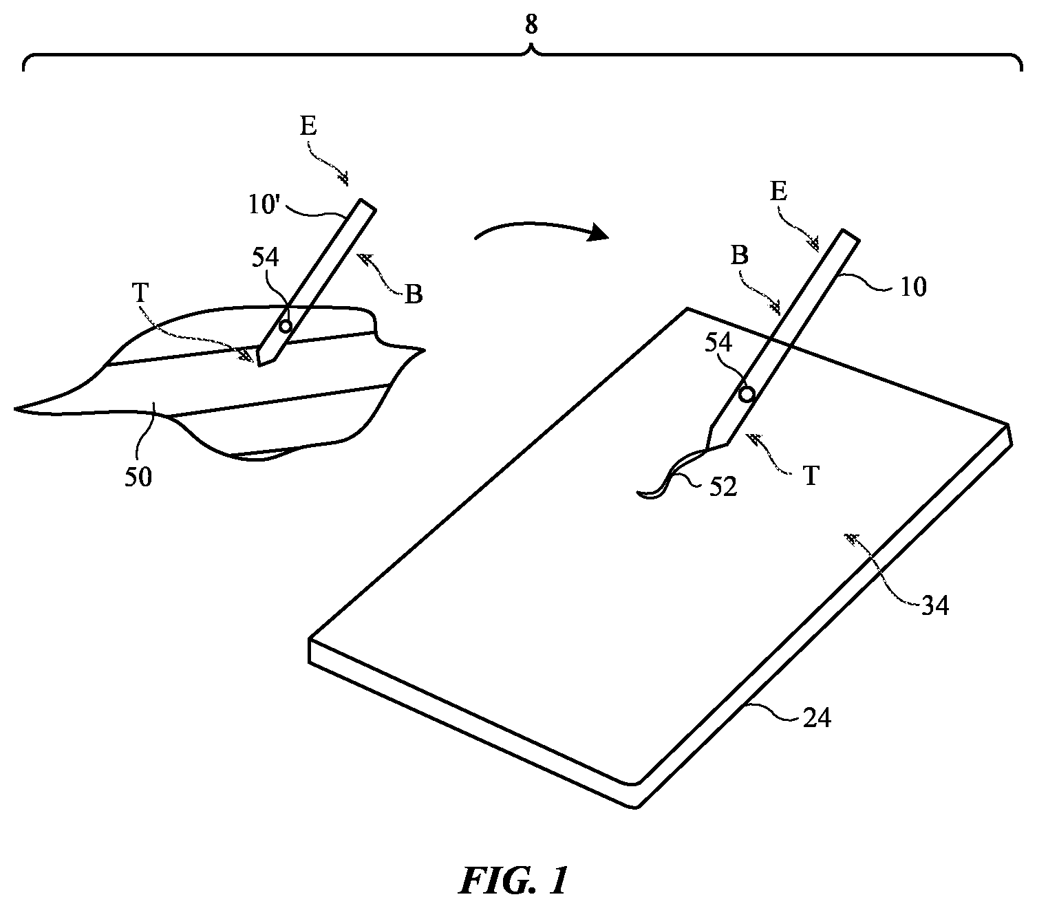 Patent US12105897 Figure 1 – Electronic device with optical sensor for sampling surfaces