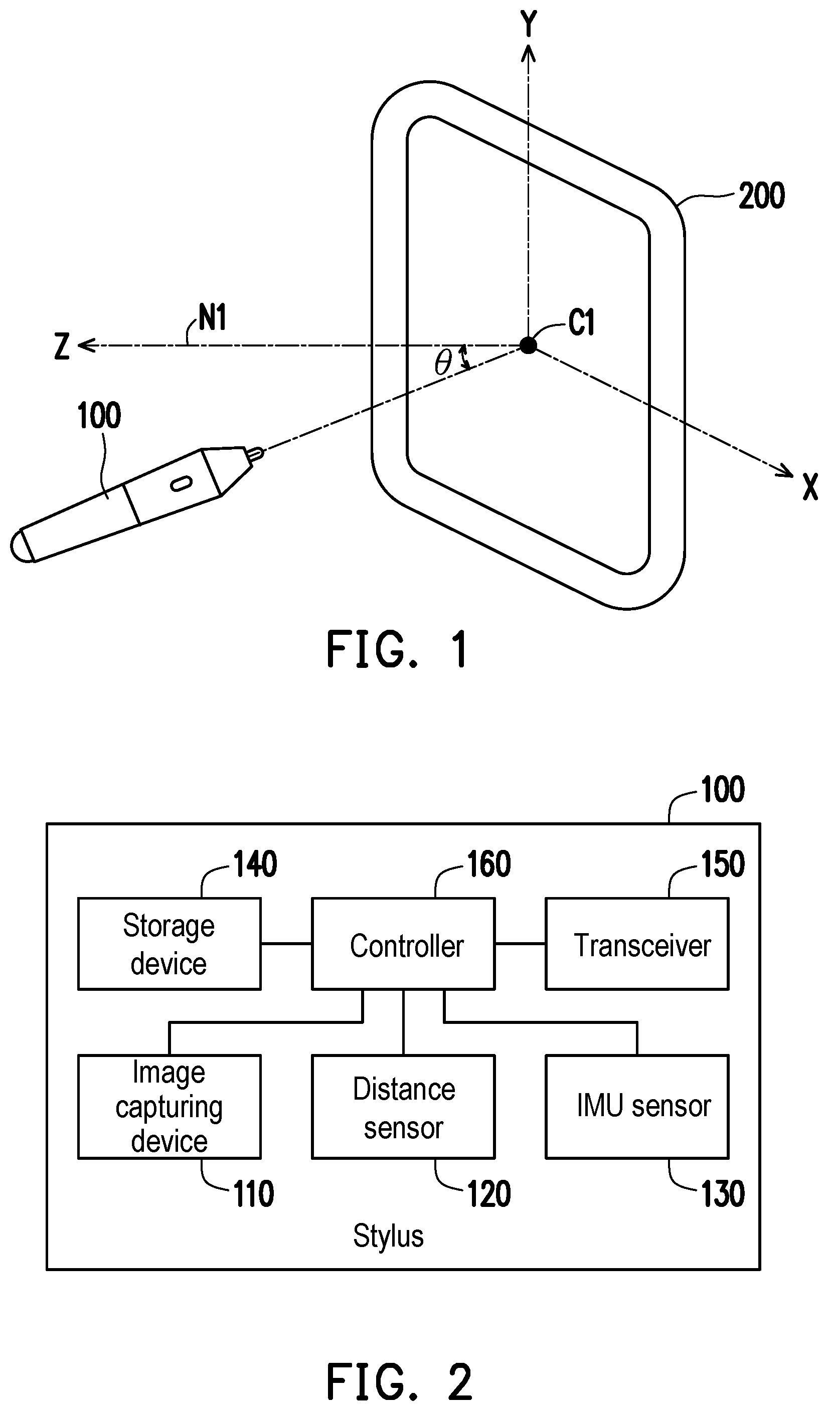 Patent US12105899 — Method for estimating stylus position and stylus — Figure 1