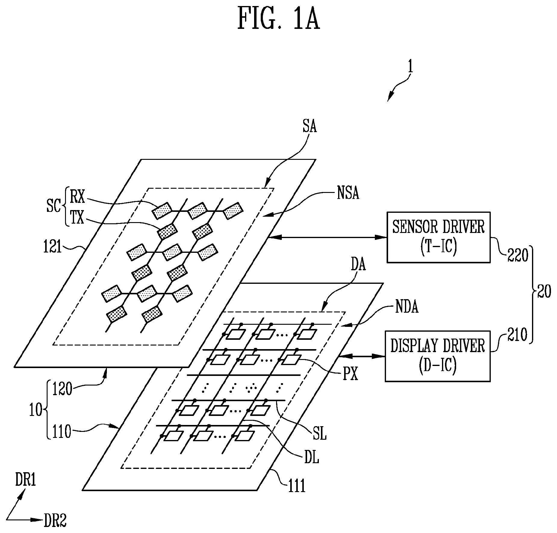 Patent US12105915 — Input sensing device and display device including the same — Figure 1