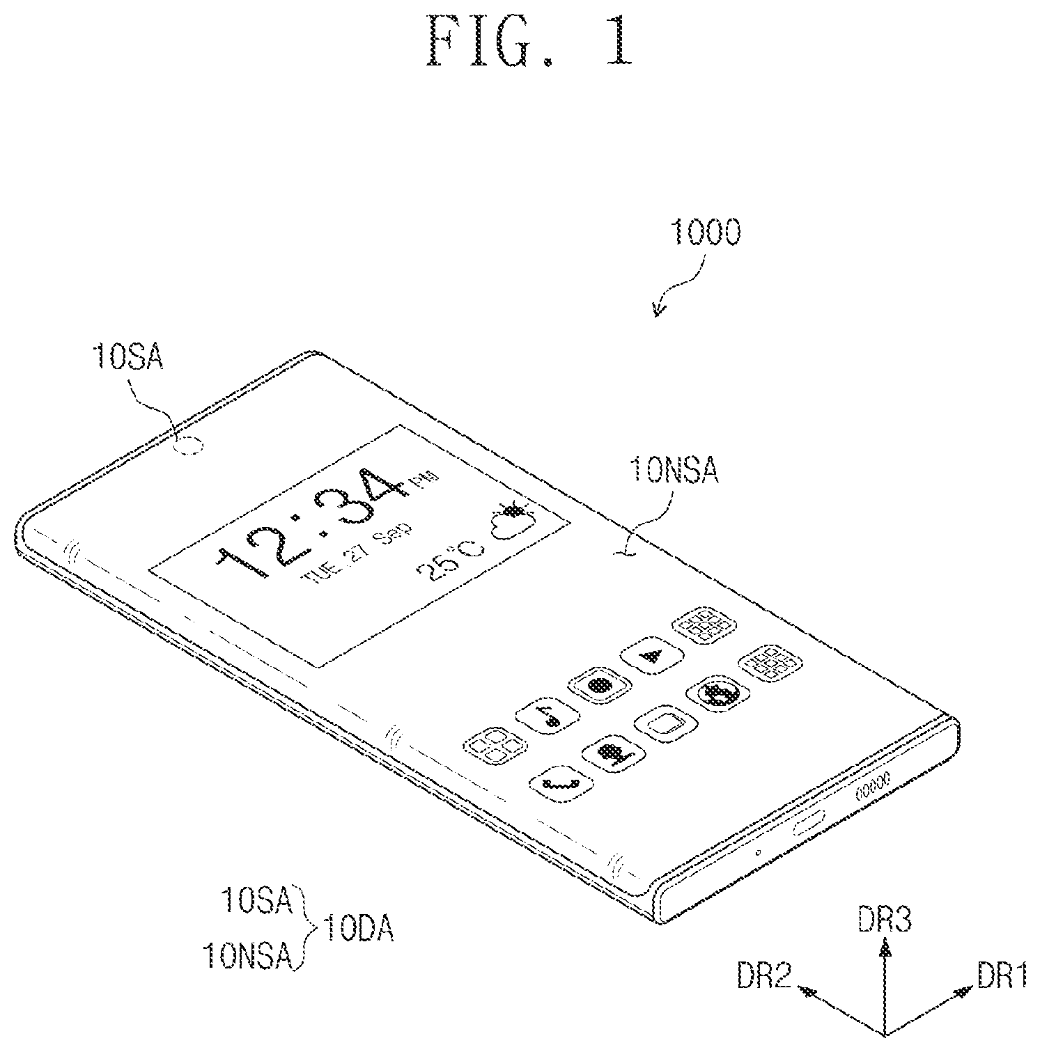 Patent US12105924 — Display device and electronic device including the same — Figure 1