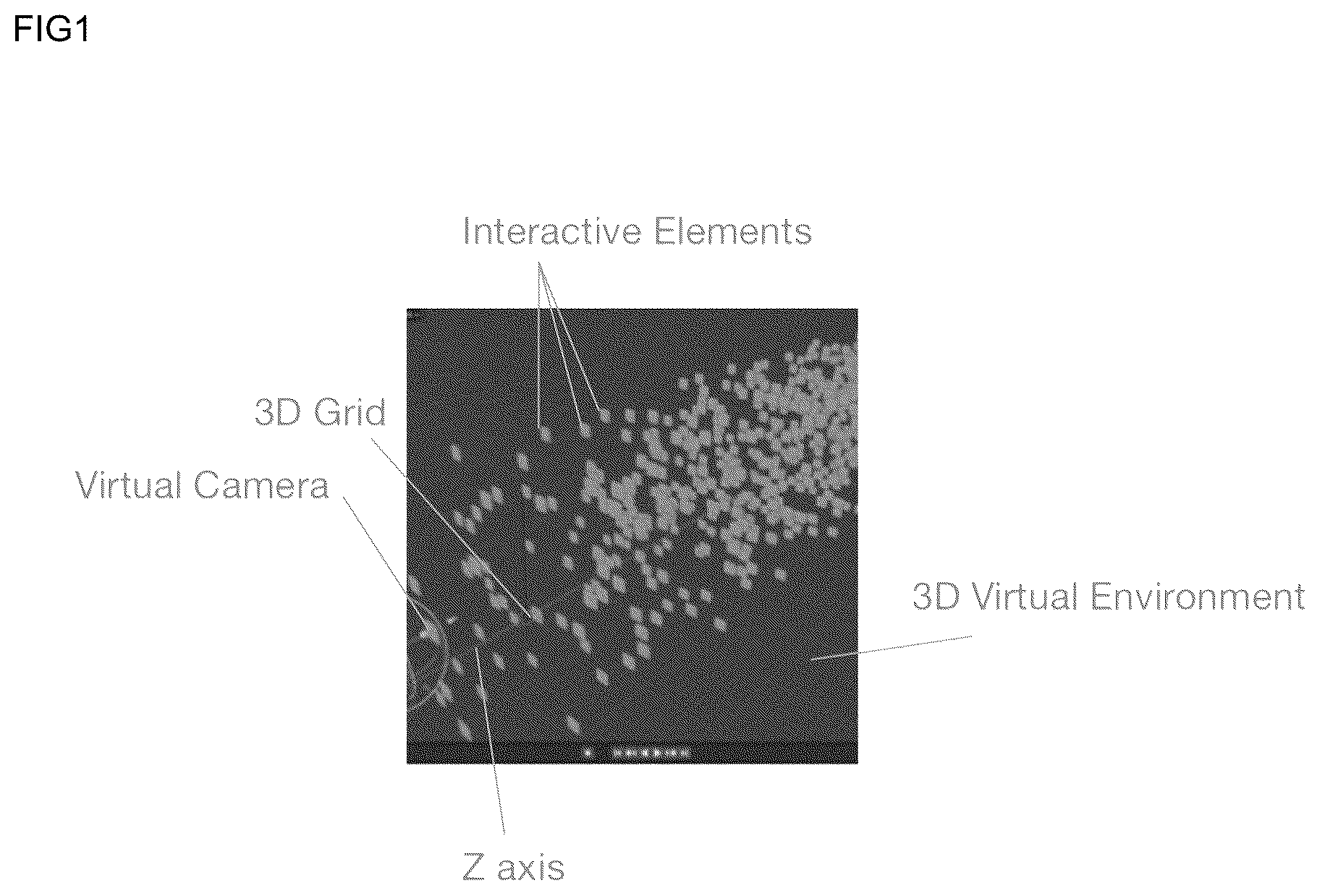 Patent US12105927 — Method and system for displaying and interacting with user generated content in three-dimensions — Figure 1