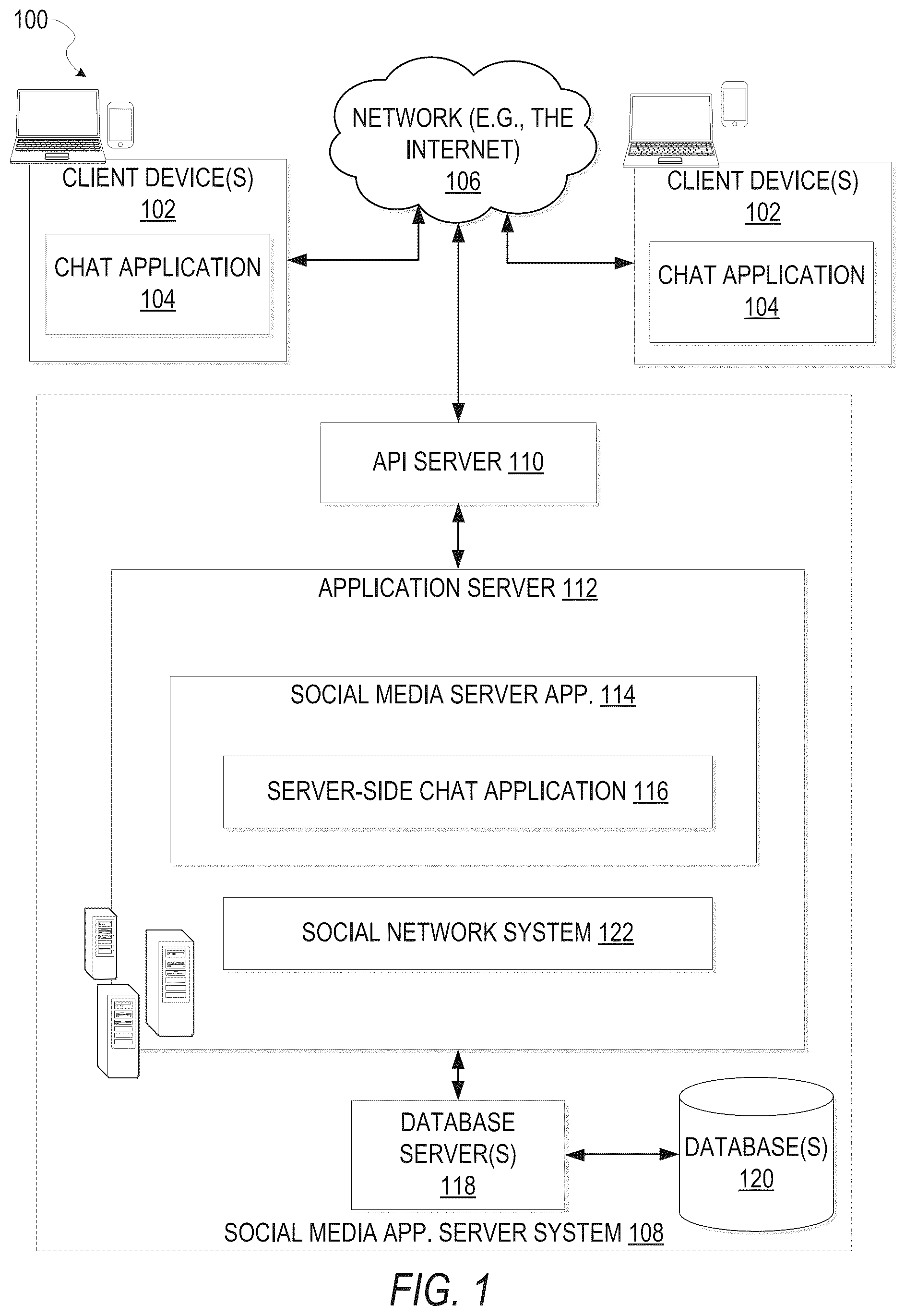 Patent US12105931 Figure 1 – Contextual action mechanisms in chat user interfaces