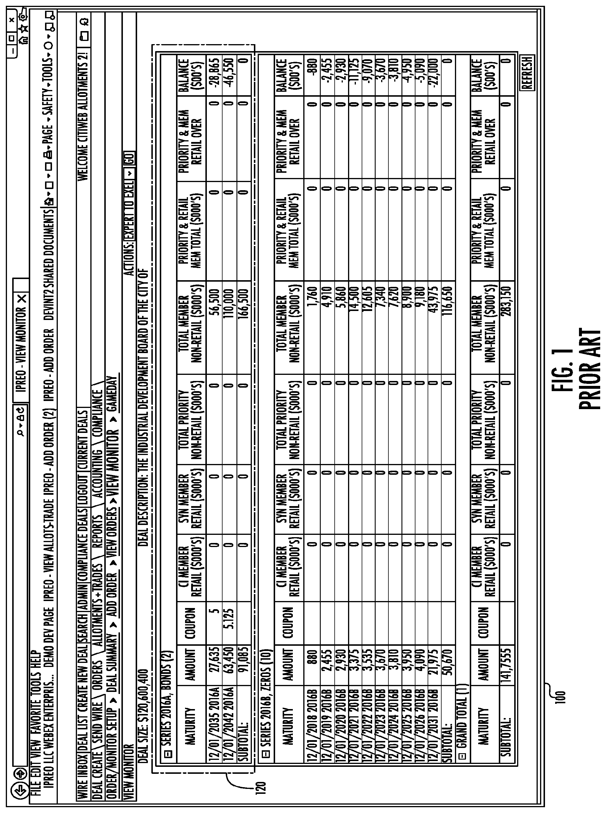 Patent US12105933 Figure 1 – Graphical user interface to track dynamic data