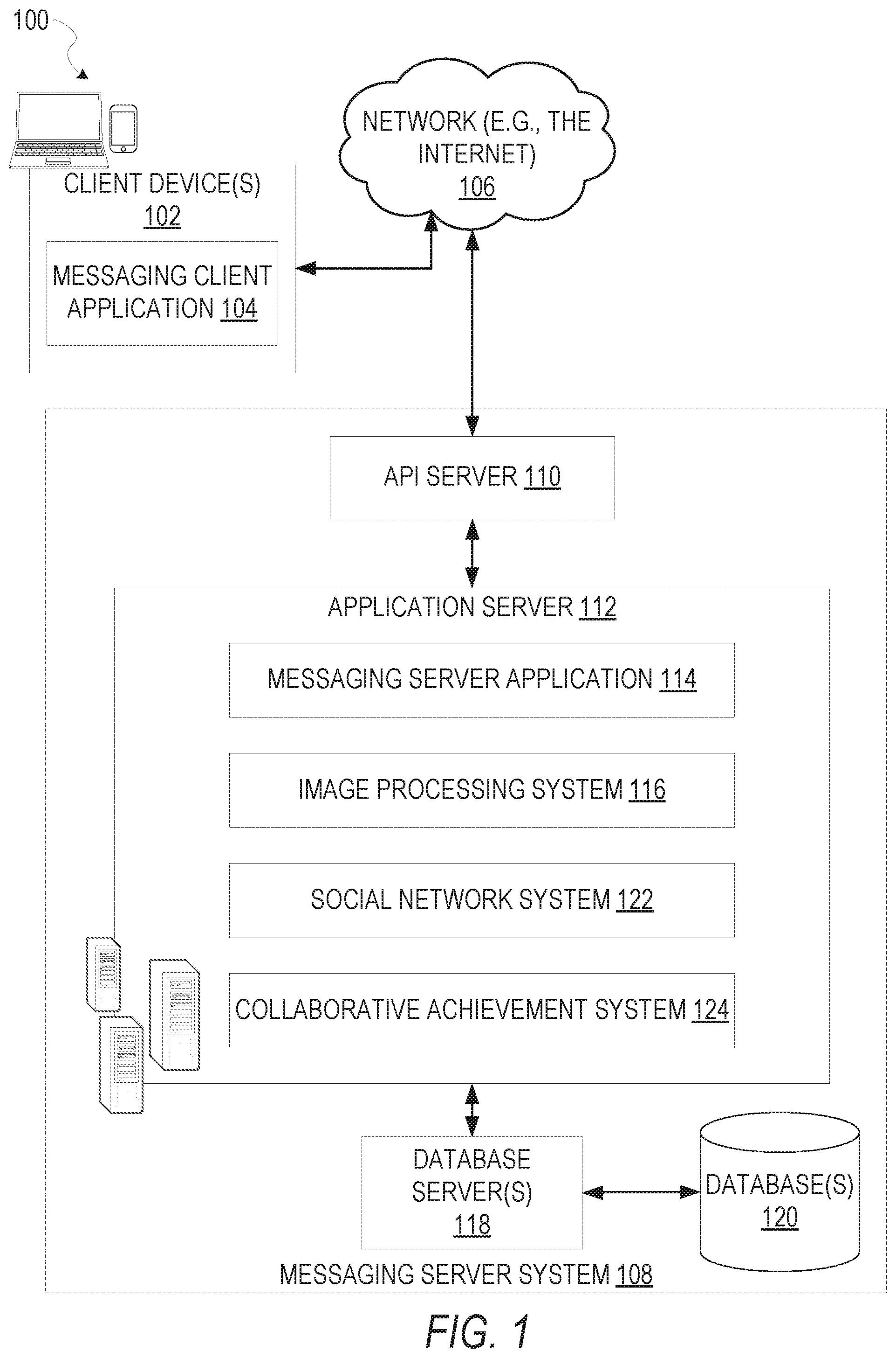 Patent US12105938 Figure 1 – Collaborative achievement interface