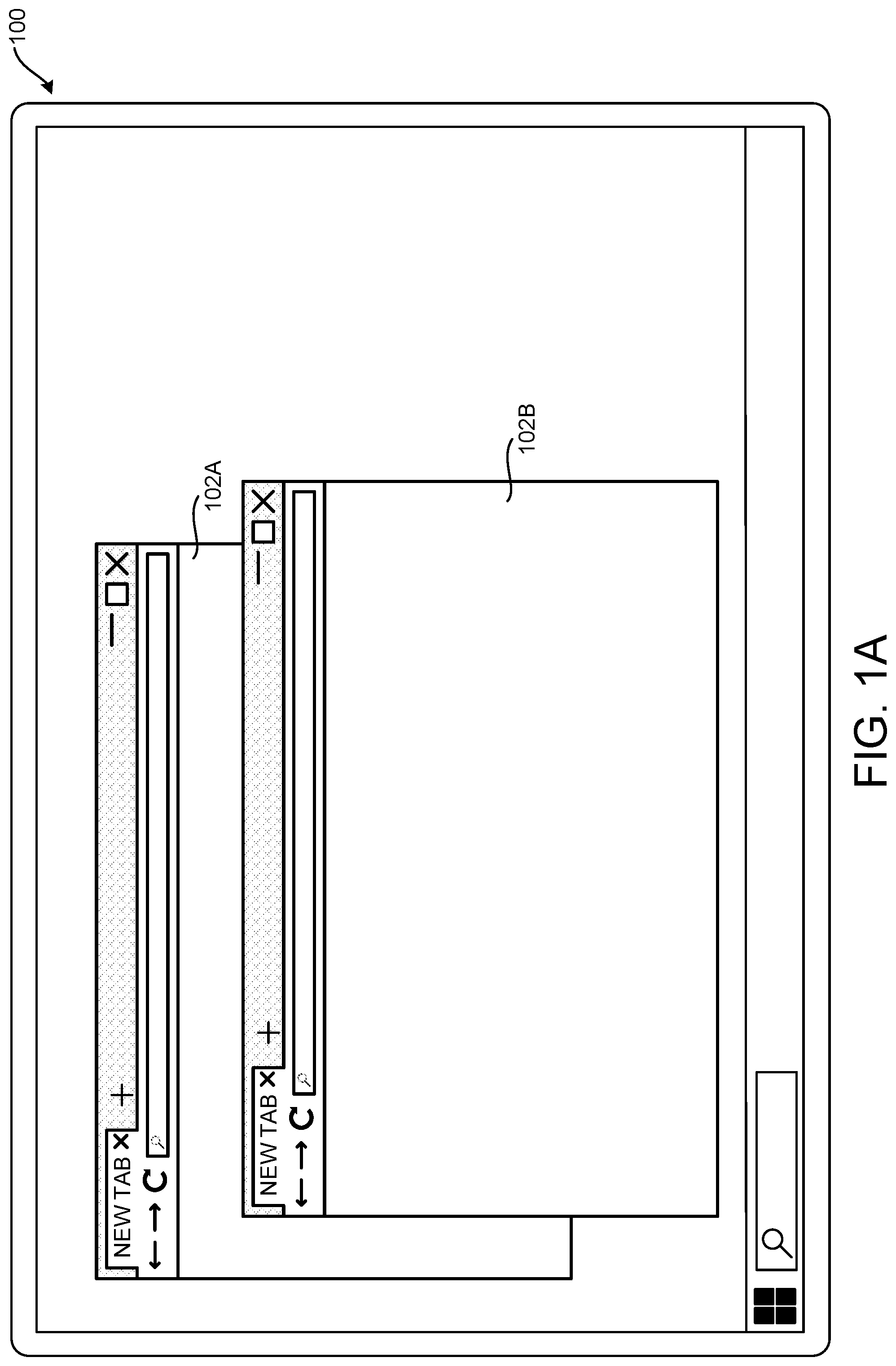 Patent US12105944 Figure 1 – Providing visual feedback during touch-based operations on user interface elements