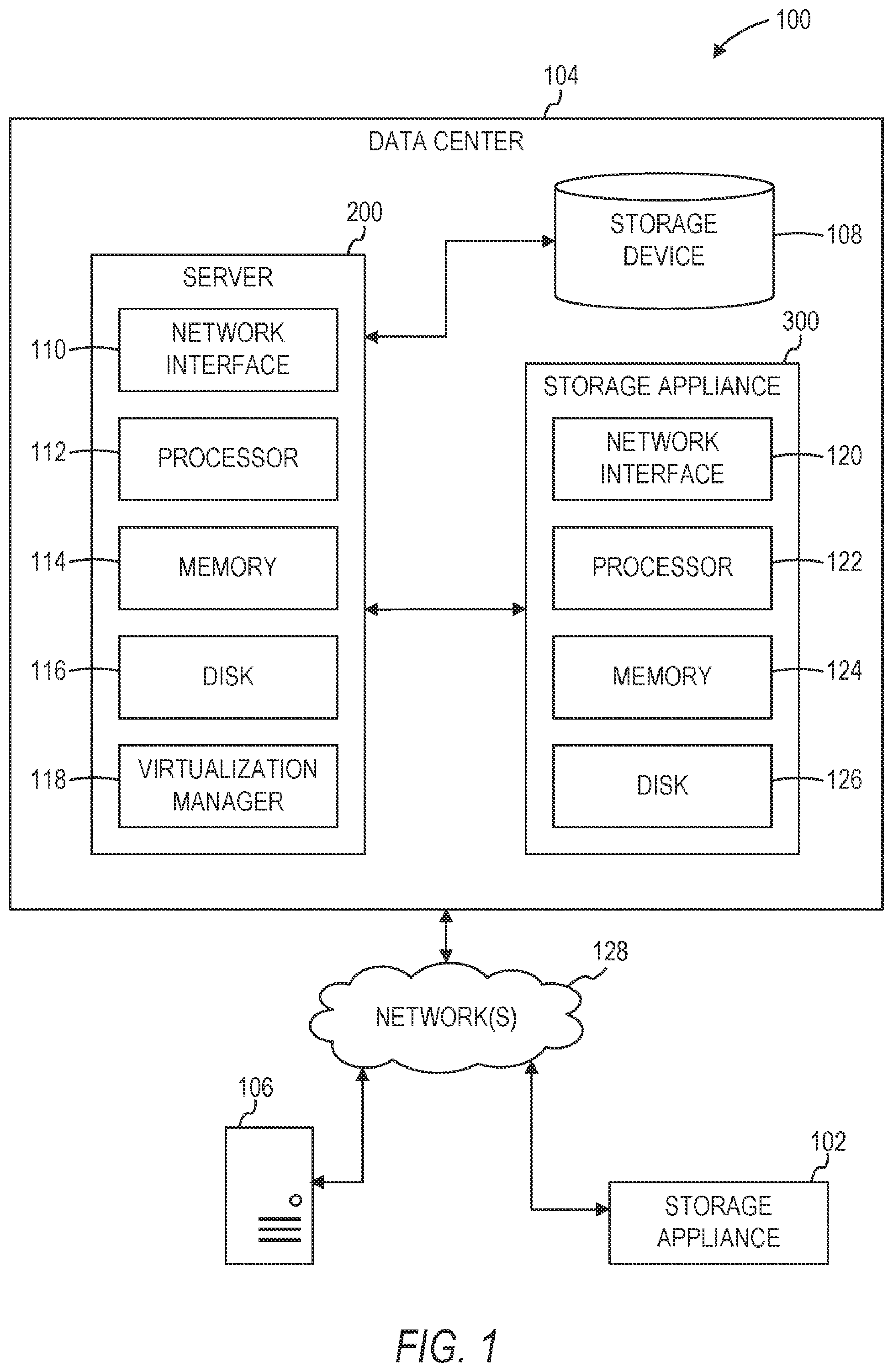 Patent US12105981 — Preventing recovery of specific data elements — Figure 1
