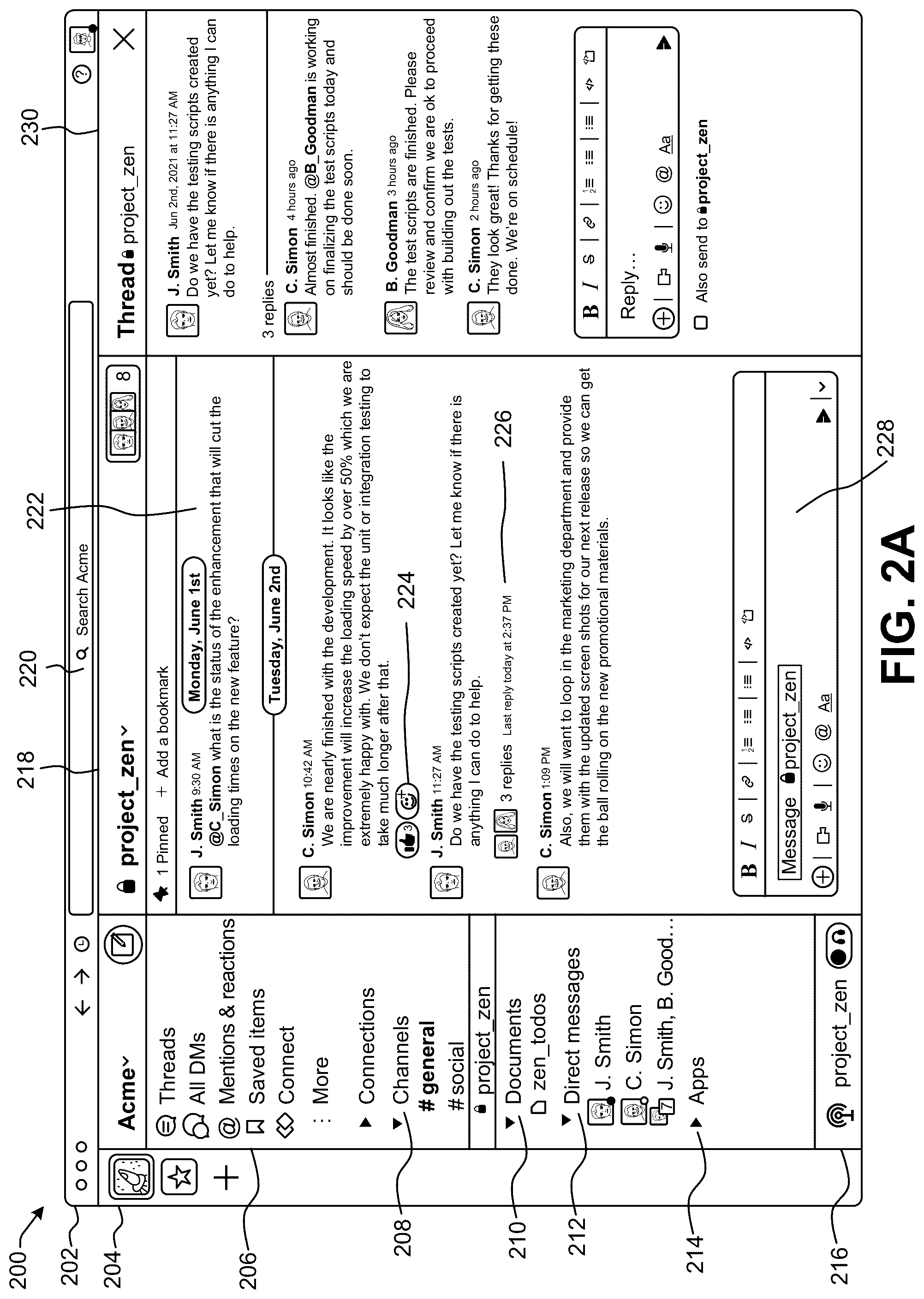 Patent US12106043 Figure 2 – Generating structured data containers for communication platform