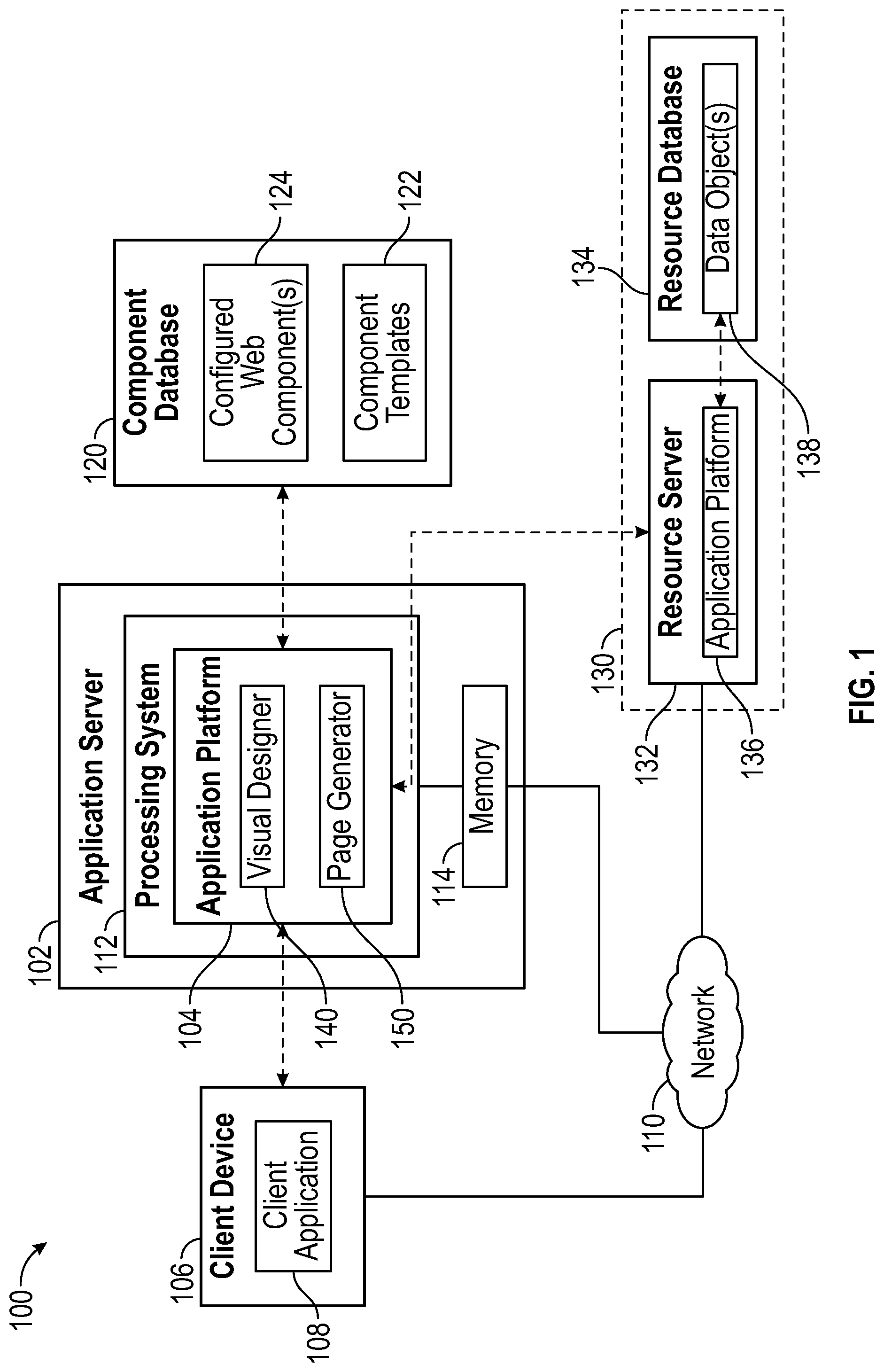 Patent US12106077 — Process flow builder for extensible web component sequences — Figure 1