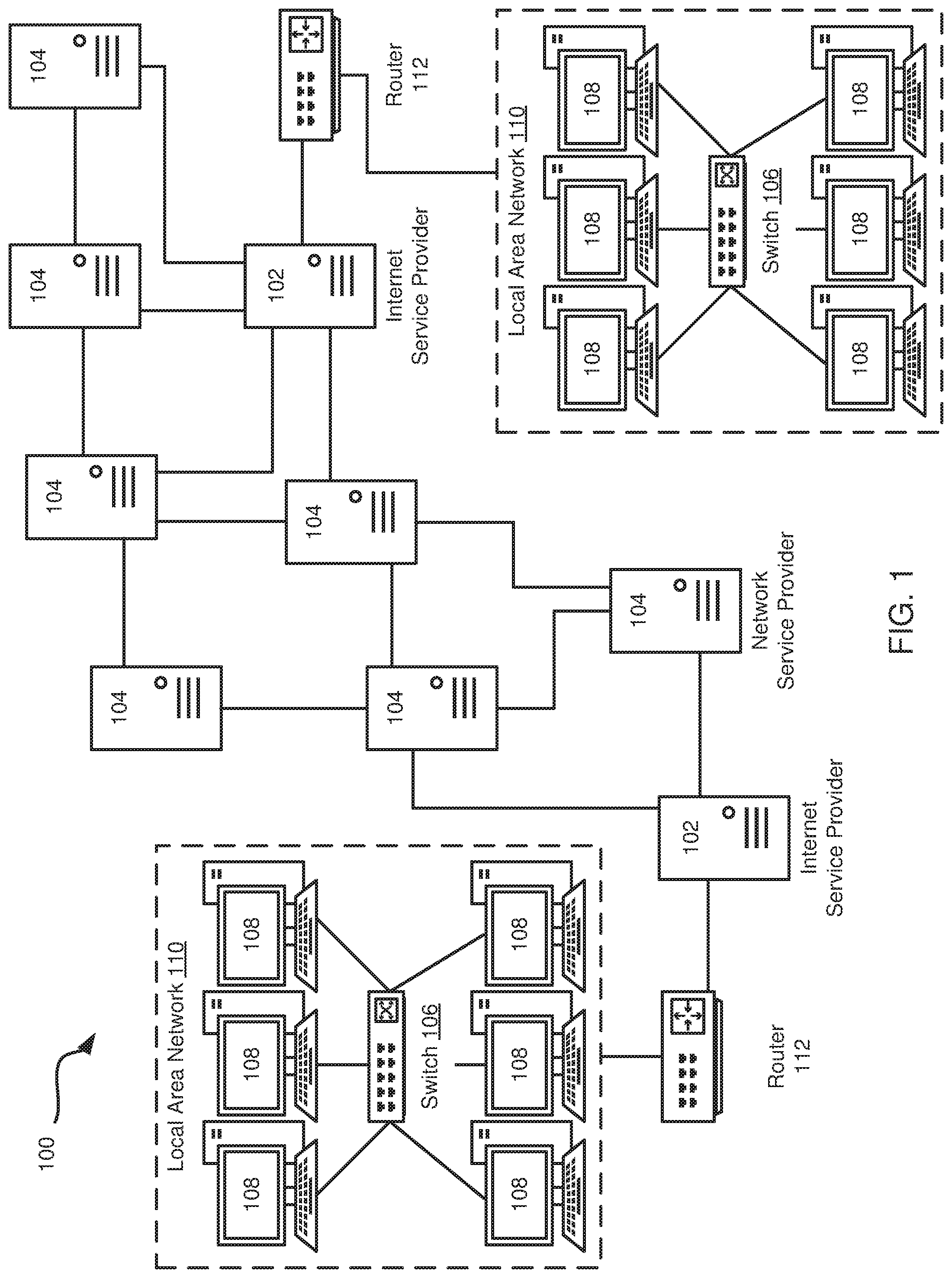 Patent US12106160 Figure 1 – First hop gateway redundancy in a network computing environment