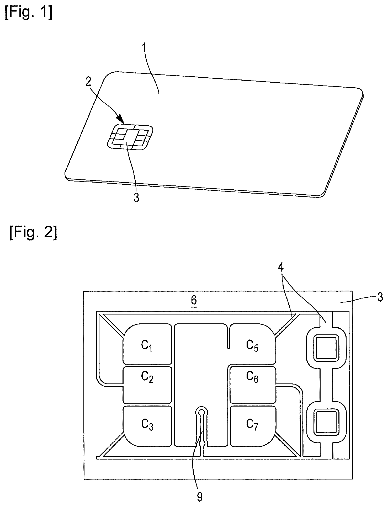 Patent US12106168 — Method for electrochemical metallization of a double-sided electrical circuit for a smart card and electrical circuit produced using said method — Figure 1