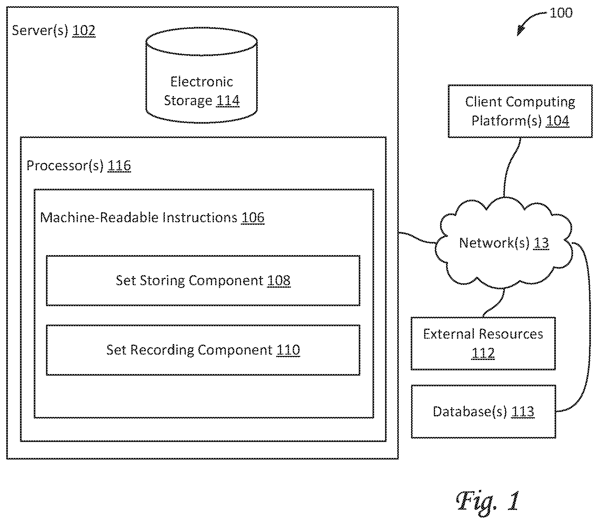 Patent US12106292 — Systems and methods for facilitating transfer of ownership of tokens between users on a decentralized database — Figure 1