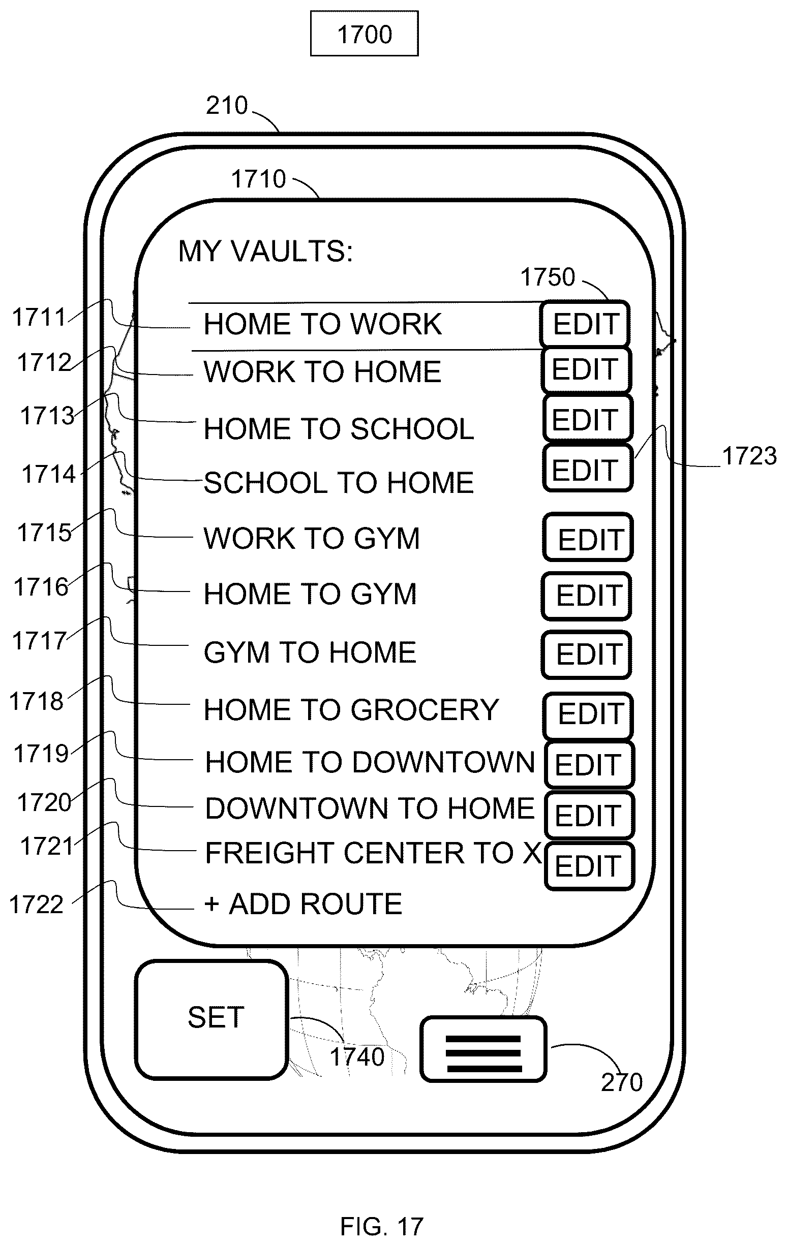 Patent US12106365 Figure 17 – Web browser and operating system portal and search portal with price time priority queues