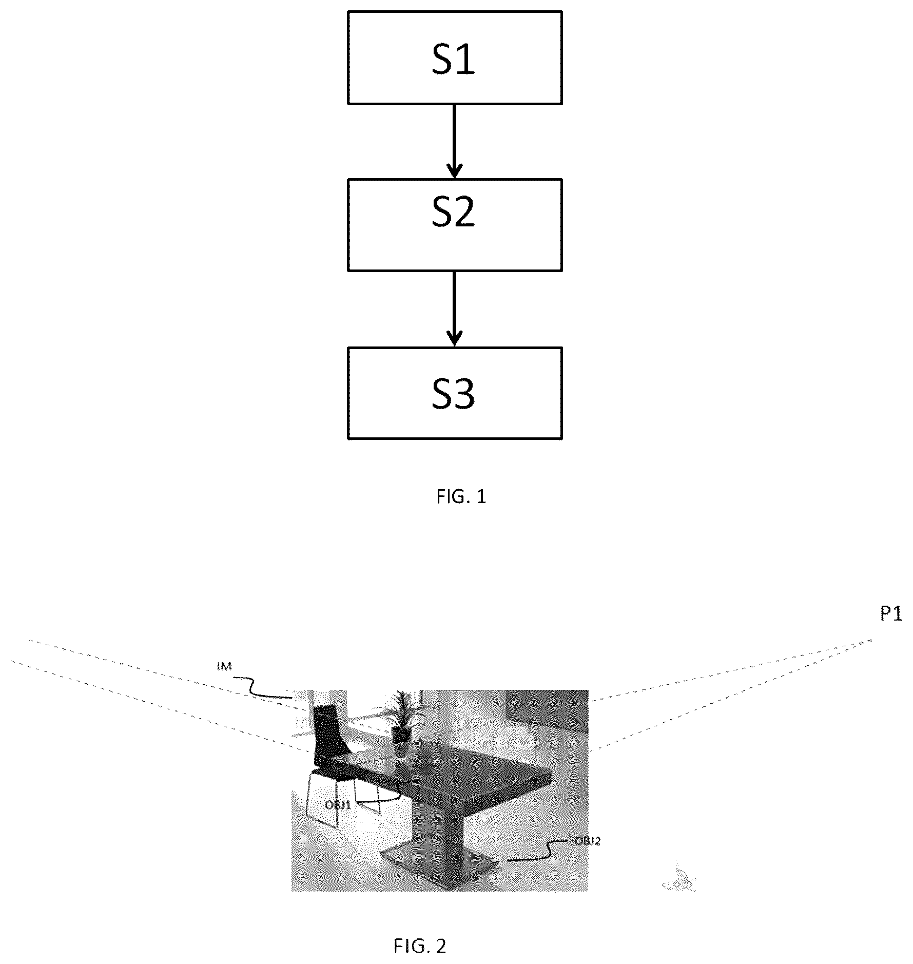 Patent US12106442 — Computer-implemented method for assisting a positioning of a 3D object in a 3D scene — Figure 1