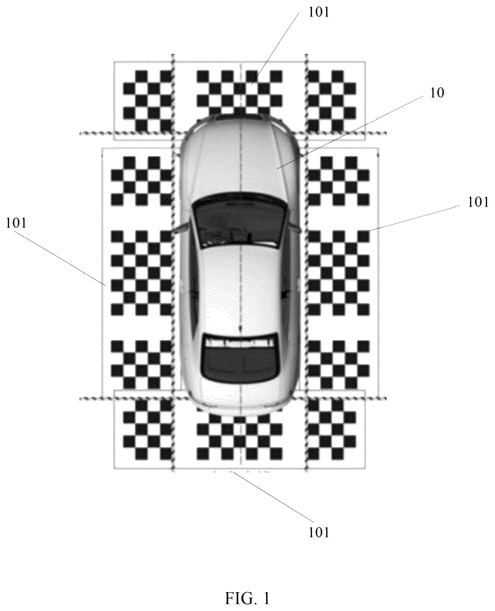 Patent US12106448 — Camera external parameter calibration method and system for vehicle panoramic system, and panoramic system — Figure 1