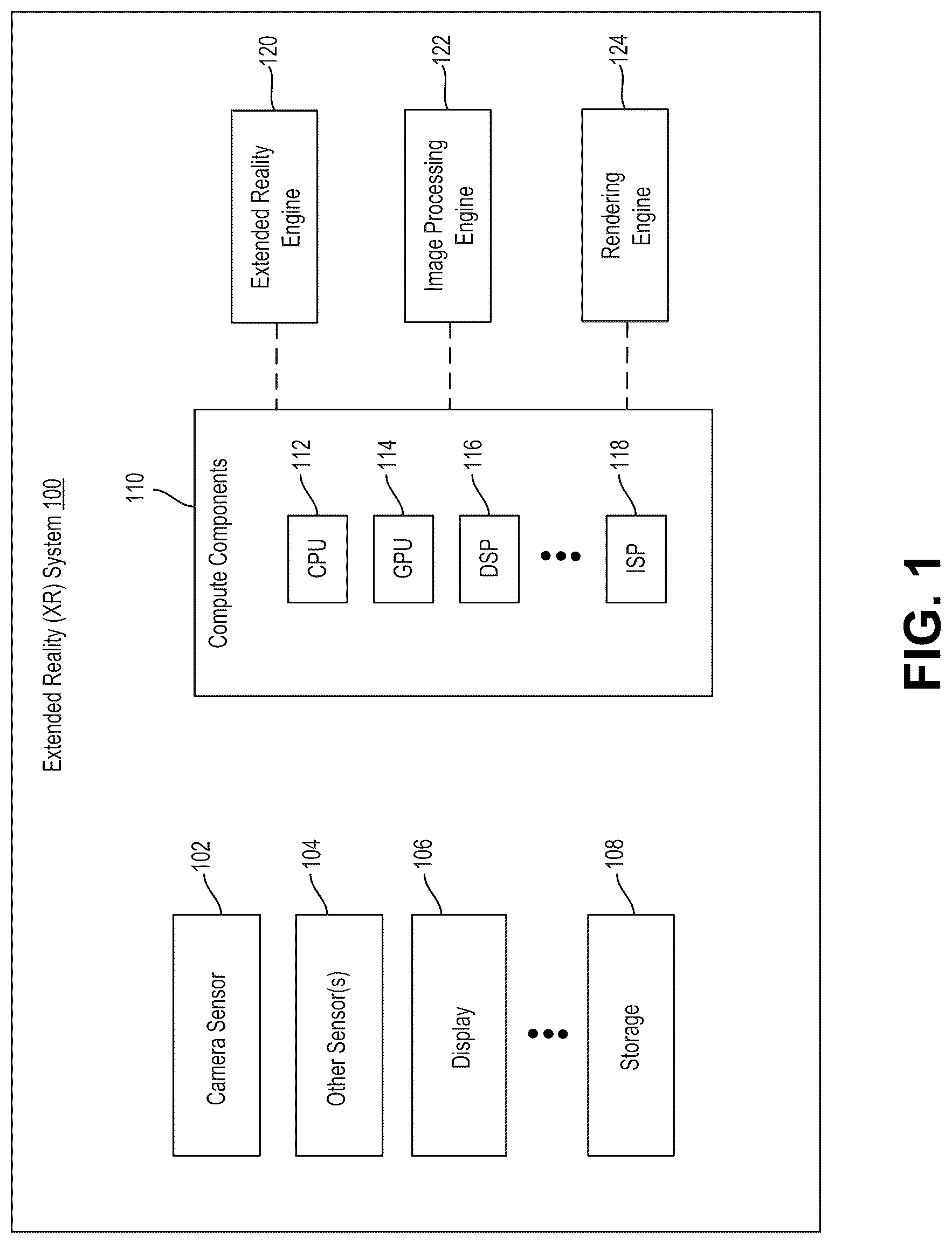 Patent US12106488 — Camera frame extrapolation for video pass-through — Figure 1