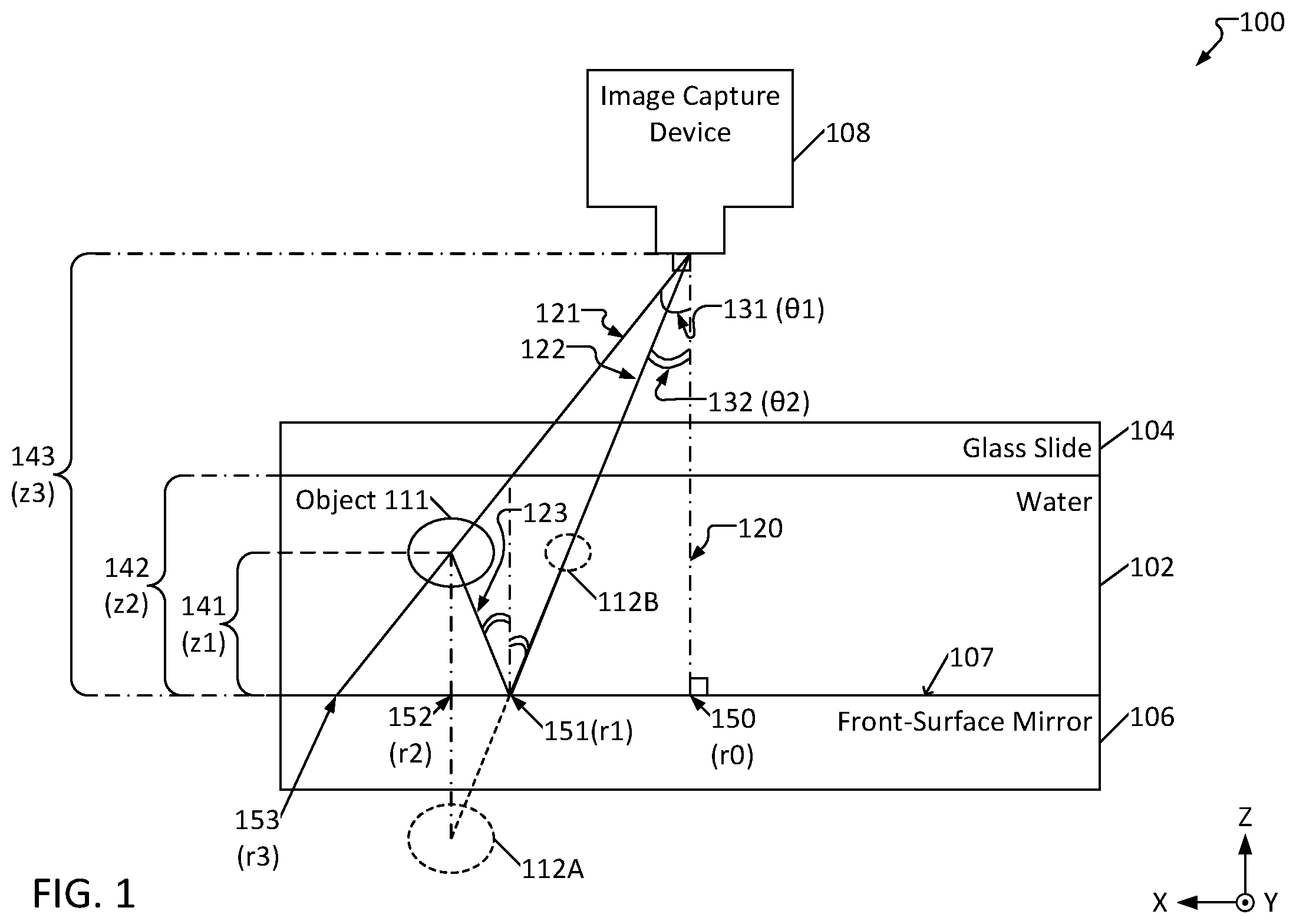 Patent US12106505 Figure 1 – Reflection-based distance perception