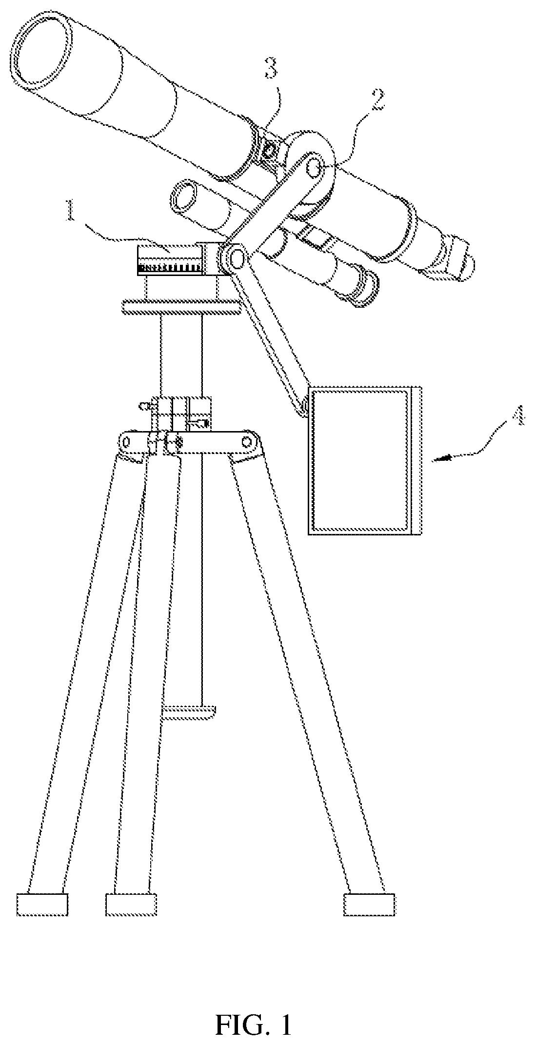 Patent US12106519 — Astronomical telescope stand, auxiliary calibration method for astronomical telescope and astronomical telescope system — Figure 1