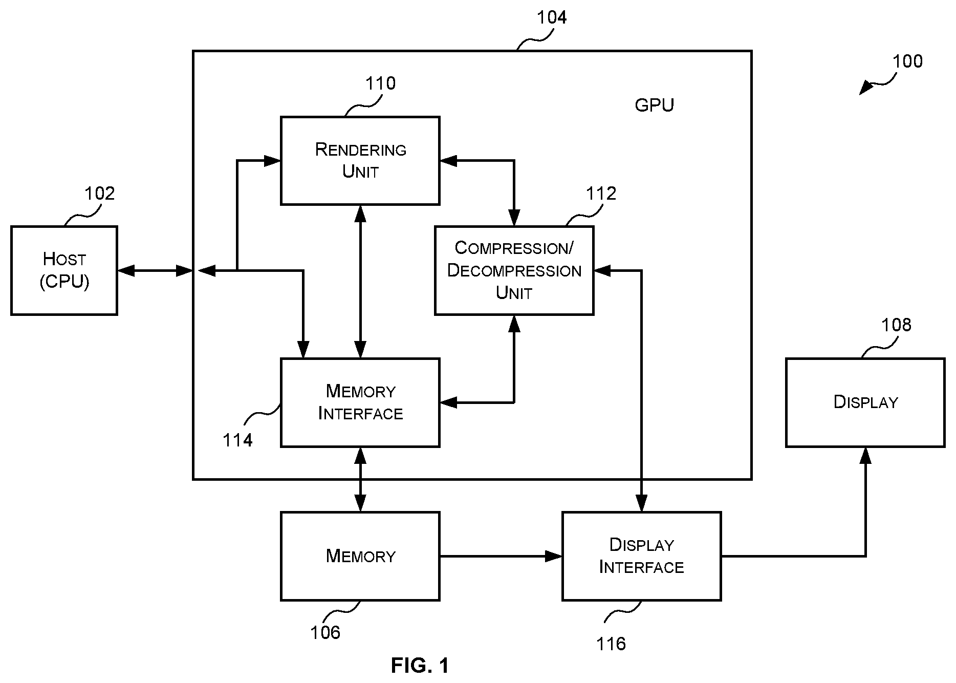 Patent US12106525 — Methods and decompression units for decompressing image data compressed using pattern-based compression — Figure 1
