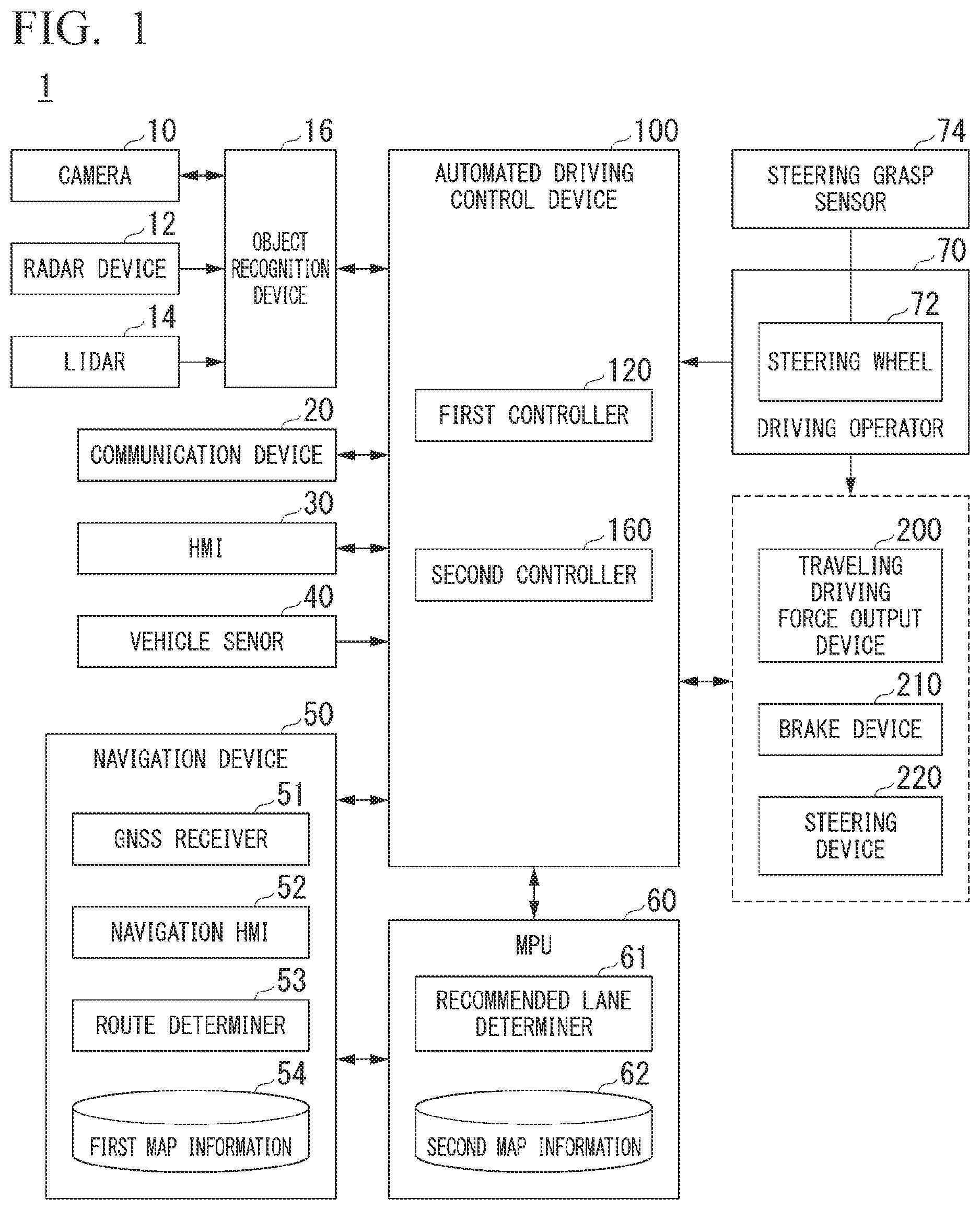 Patent US12106584 — Object recognition device, object recognition method, and storage medium — Figure 1