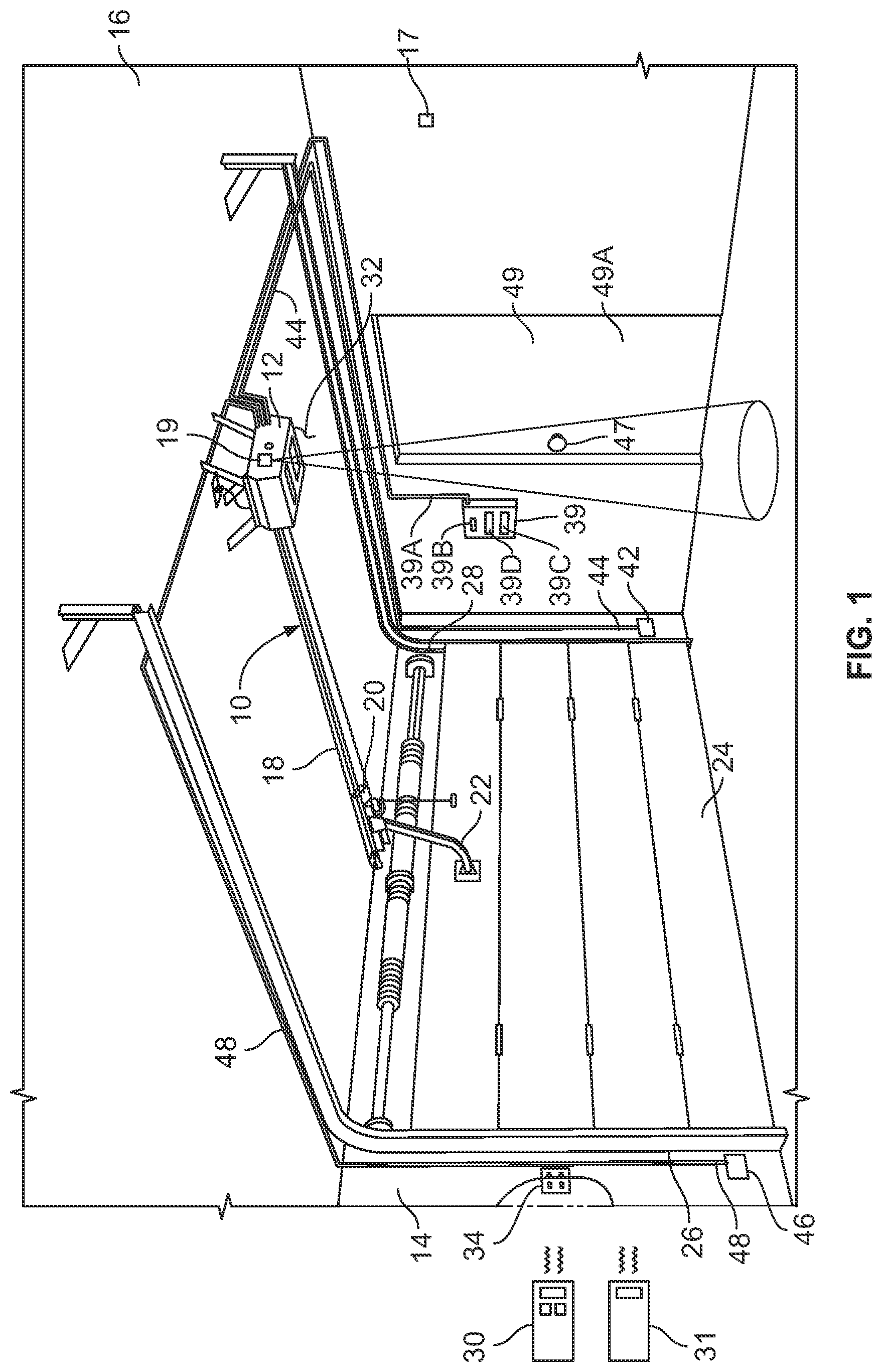 Patent US12106623 — System and method for facilitating access to a secured area — Figure 1