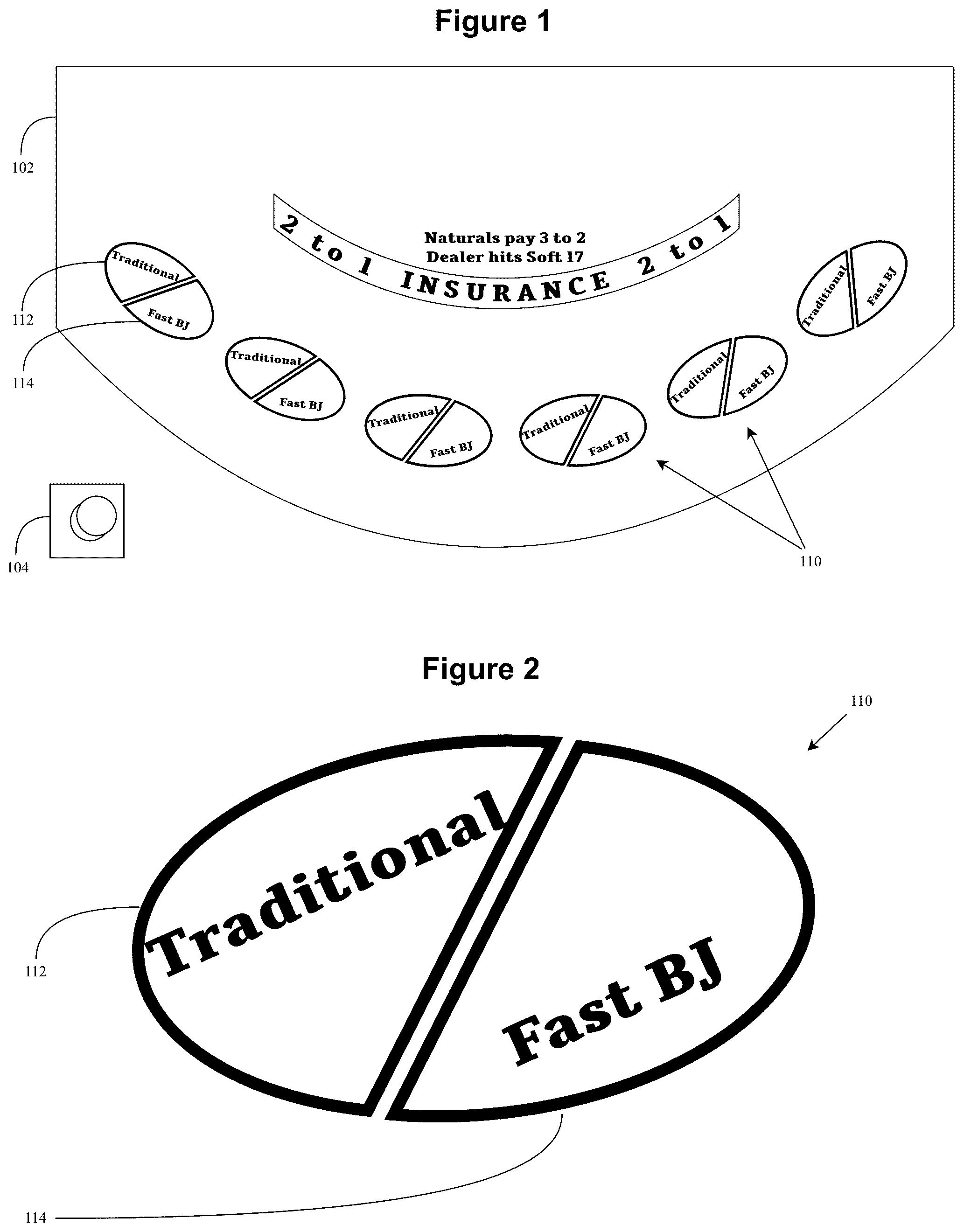 Patent US12106627 — Gaming table device and method for use and supervision of game play — Figure 1