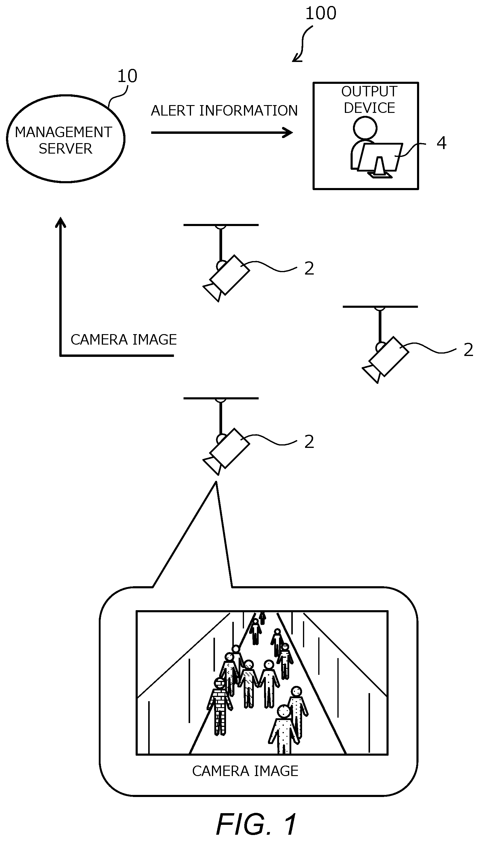 Patent US12106643 Figure 1 – Security system, security method, and non-transitory computer-readable storage medium storing security program
