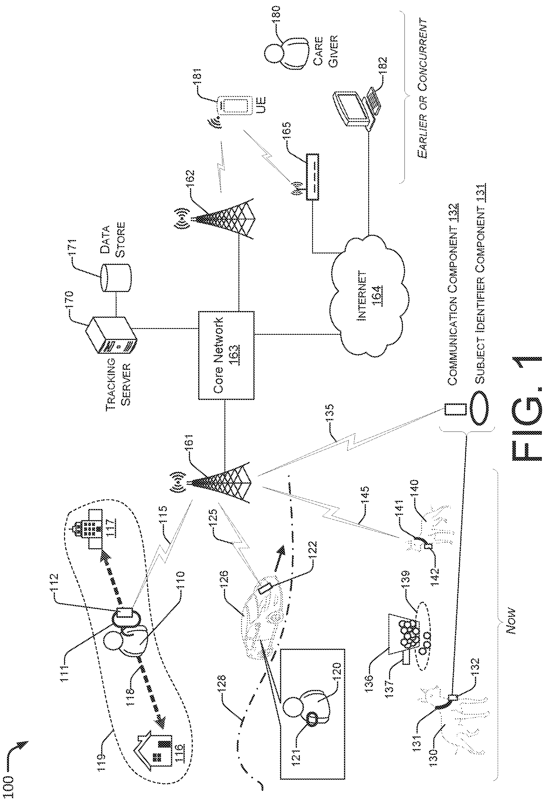 Patent US12106653 Figure 1 – Modular tracking device