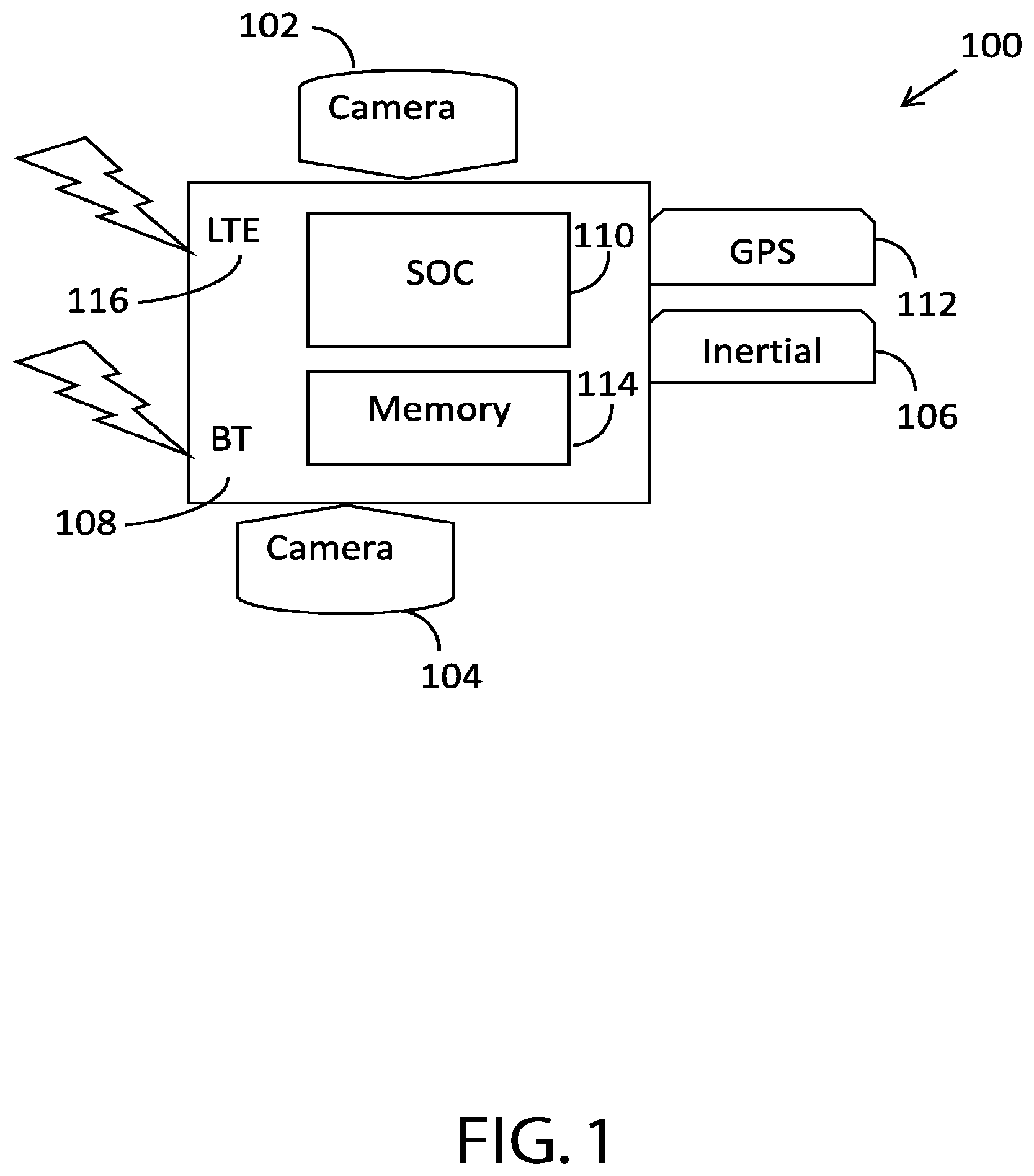 Patent US12106661 — Determining causation of traffic events and encouraging good driving behavior — Figure 1