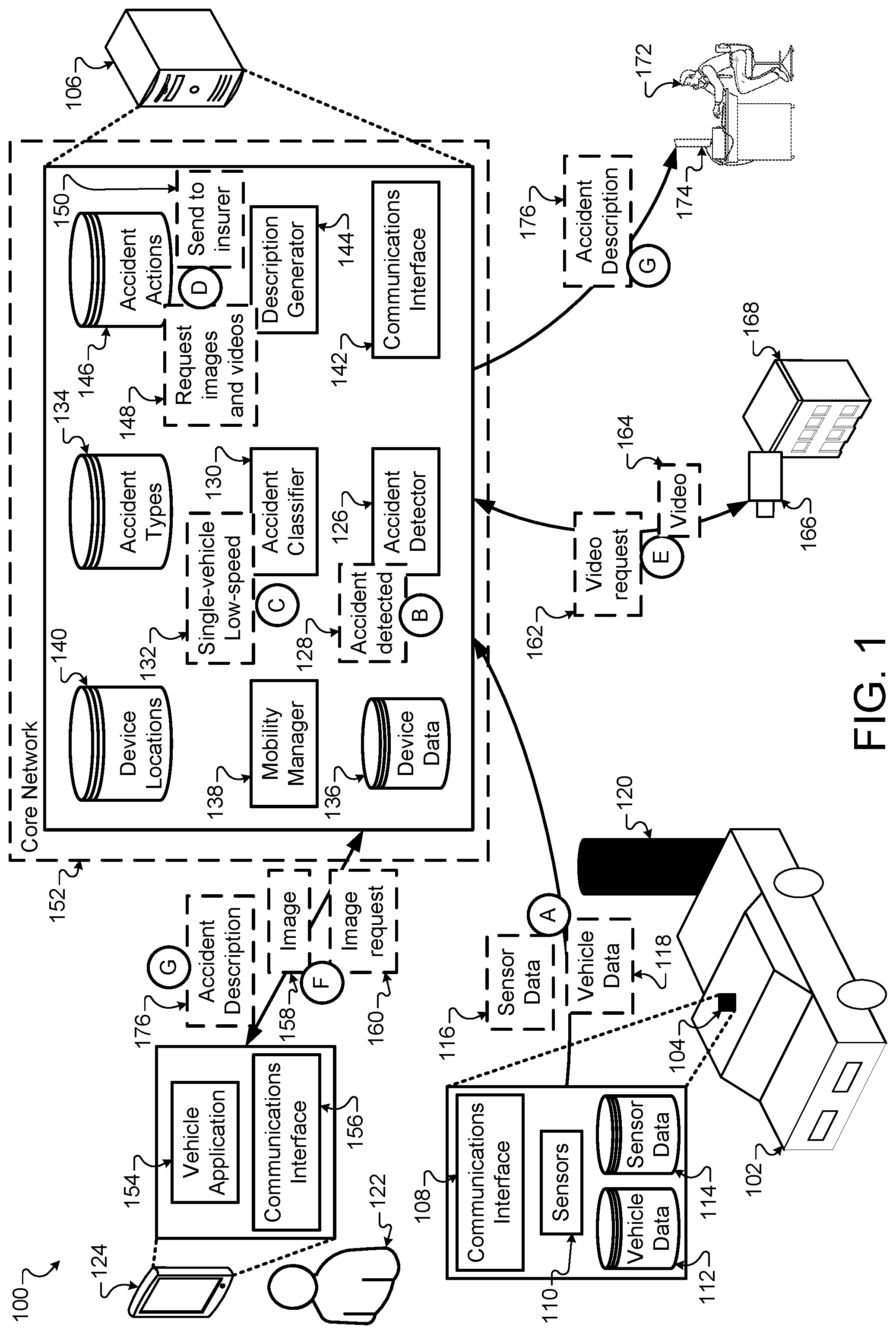 Patent US12106670 — Accident reporter — Figure 1
