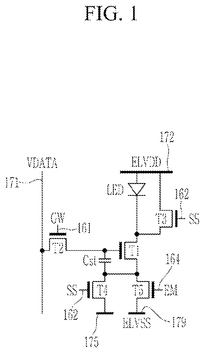 Patent US12106715 — Light emitting display device — Figure 1