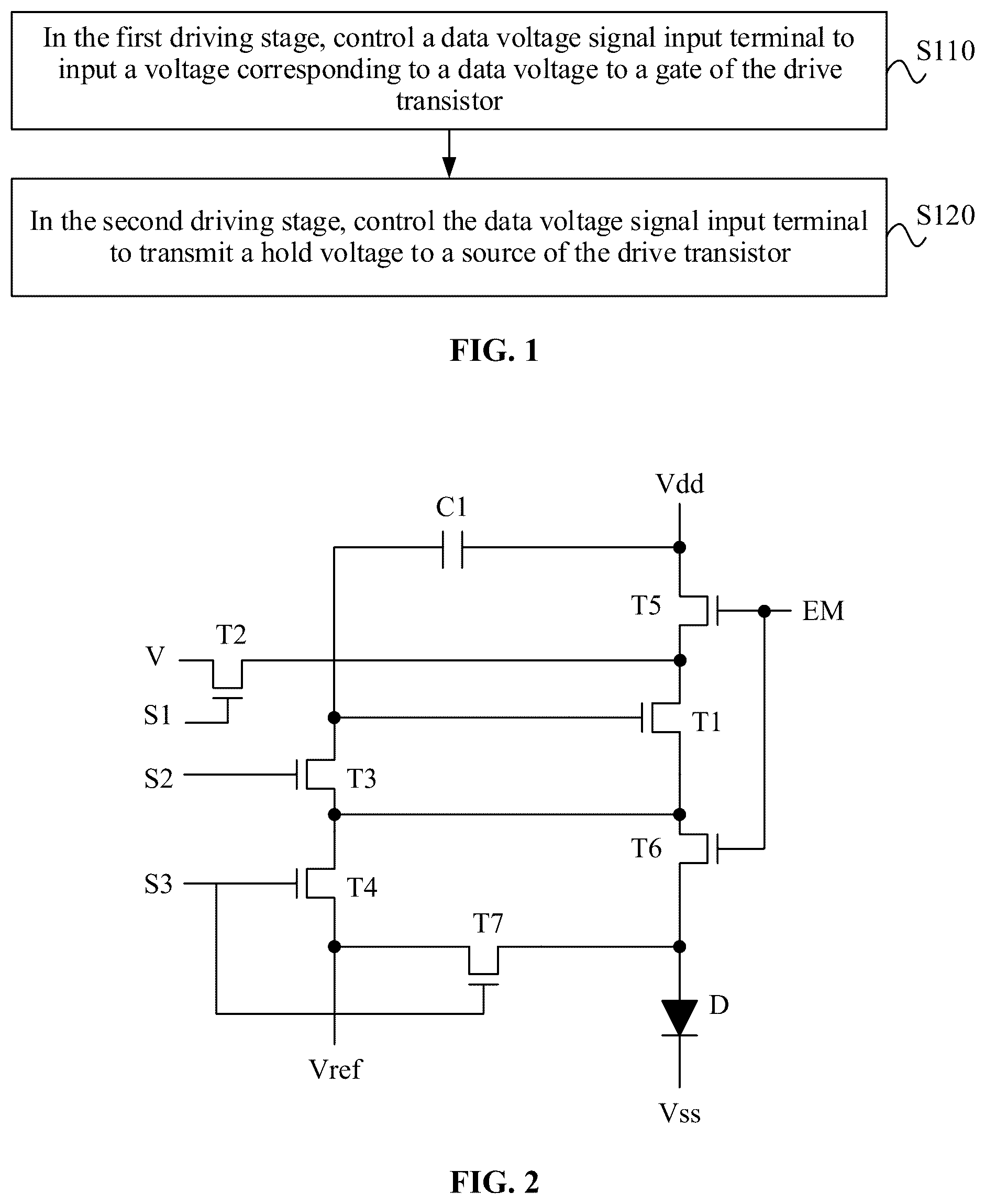 Patent US12106718 — Driving method and driving device for a display panel, and display device — Figure 1