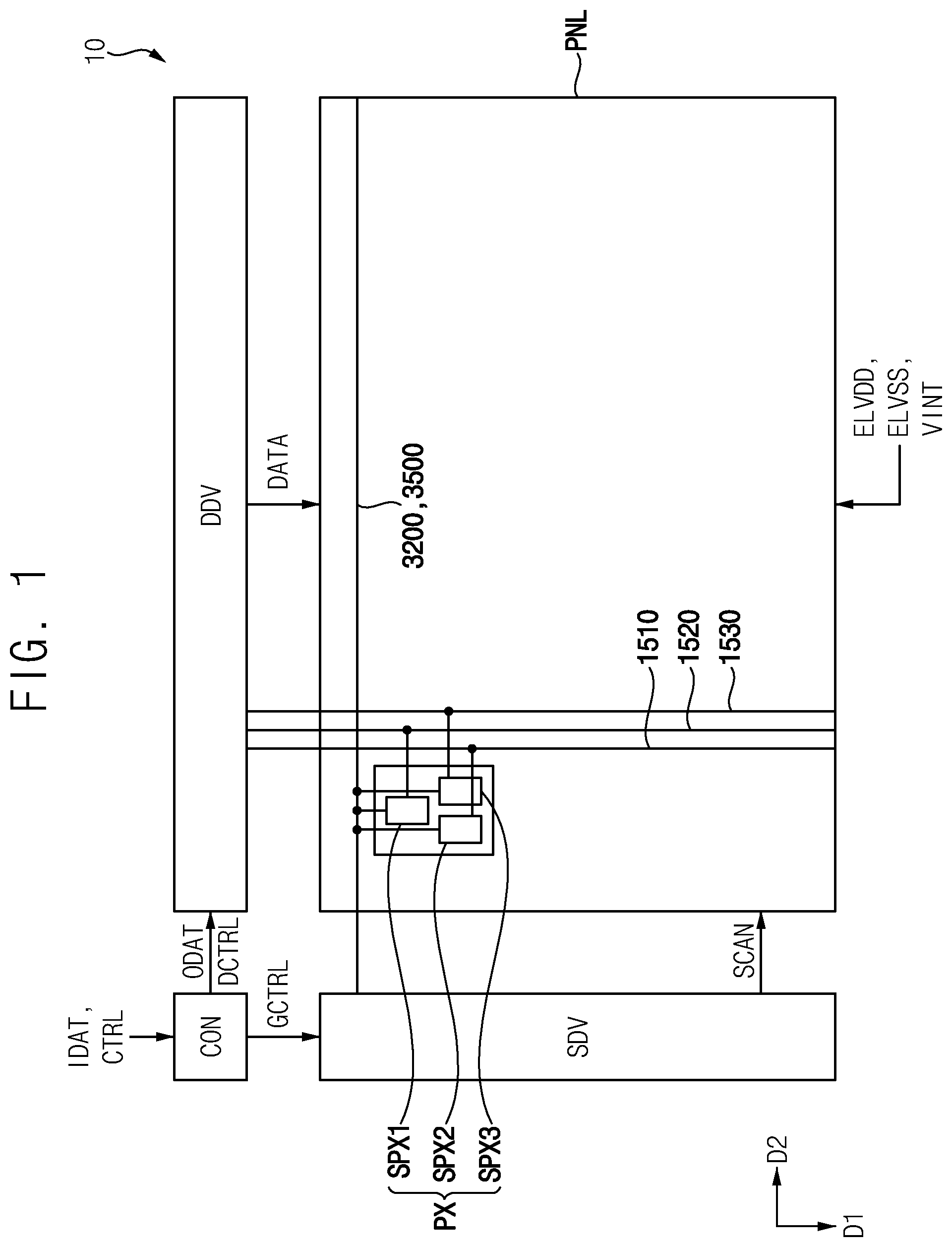 Patent US12106719 — Display device — Figure 1