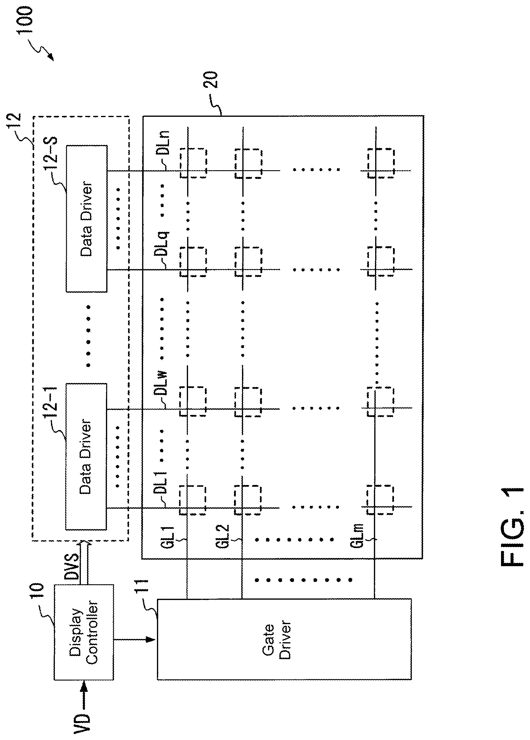 Patent US12106730 Figure 1 – Ladder resistor circuit having correction resistors, and a corresponding display driver and display device