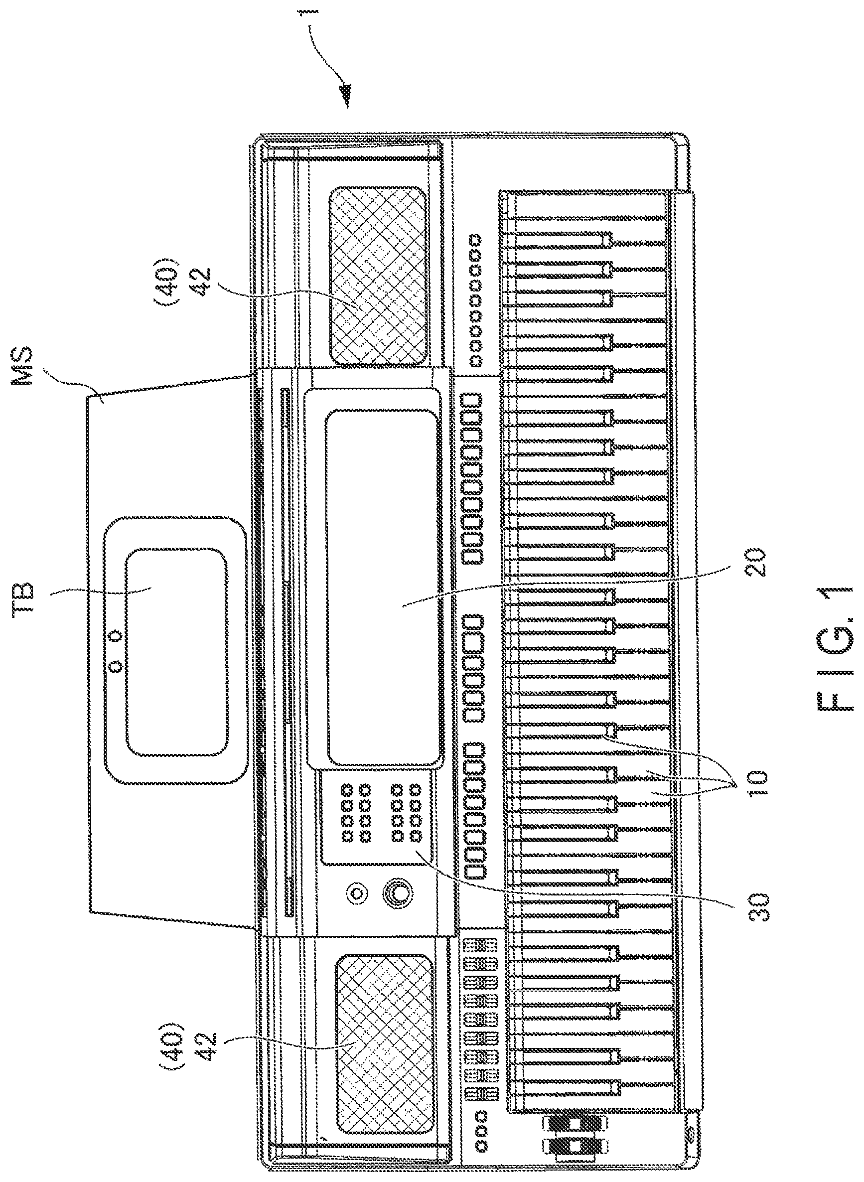 Patent US12106741 — Musical performance system, terminal device, method and electronic musical instrument — Figure 1